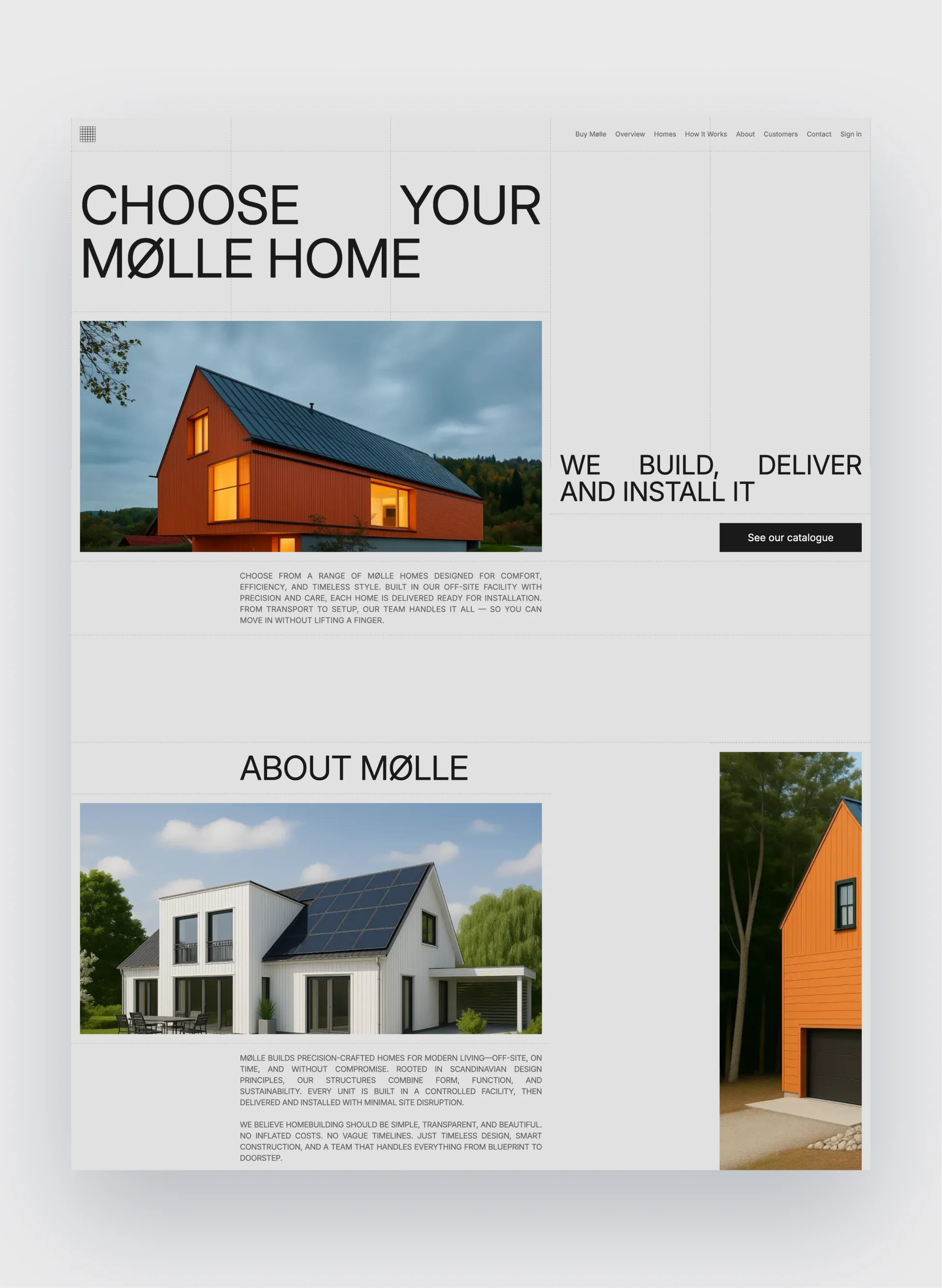 Clean architectural layout showcased in Mølle