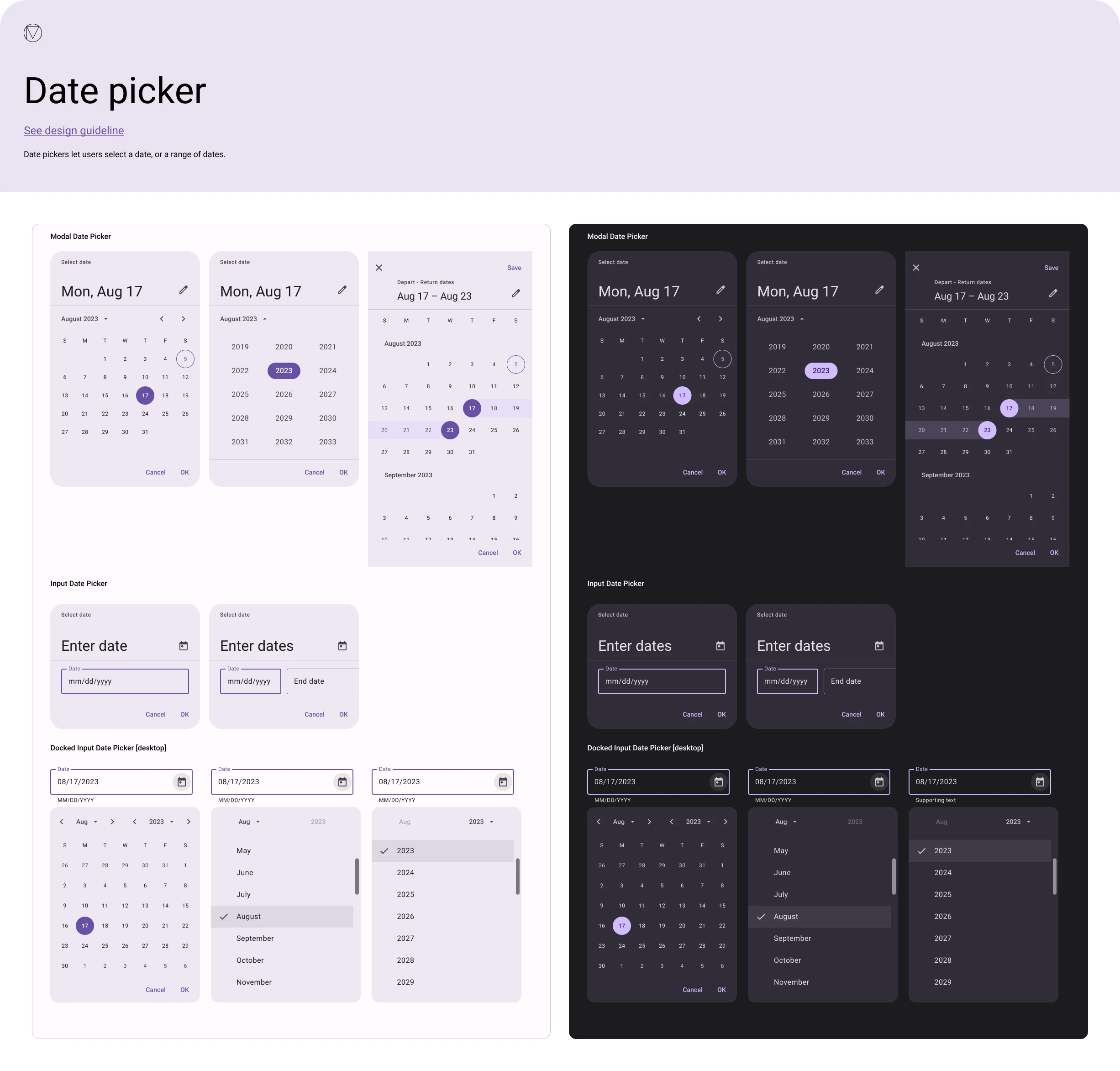Dashboard UI component from Material 3 kit in Figma