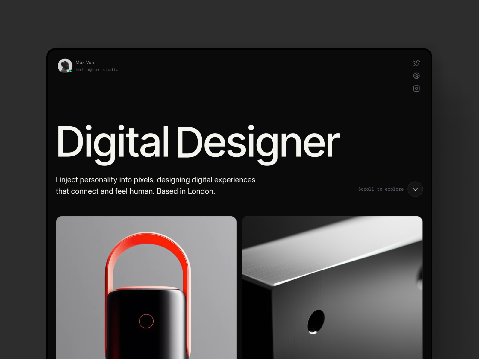 Maxfolio portfolio template preview 2