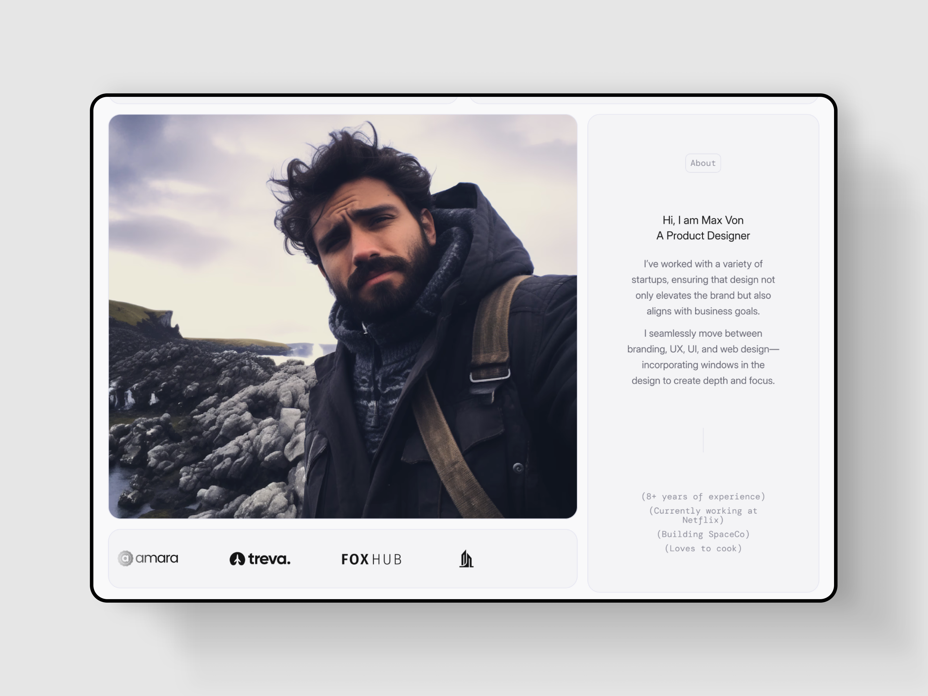 Maxfolio portfolio template preview 4