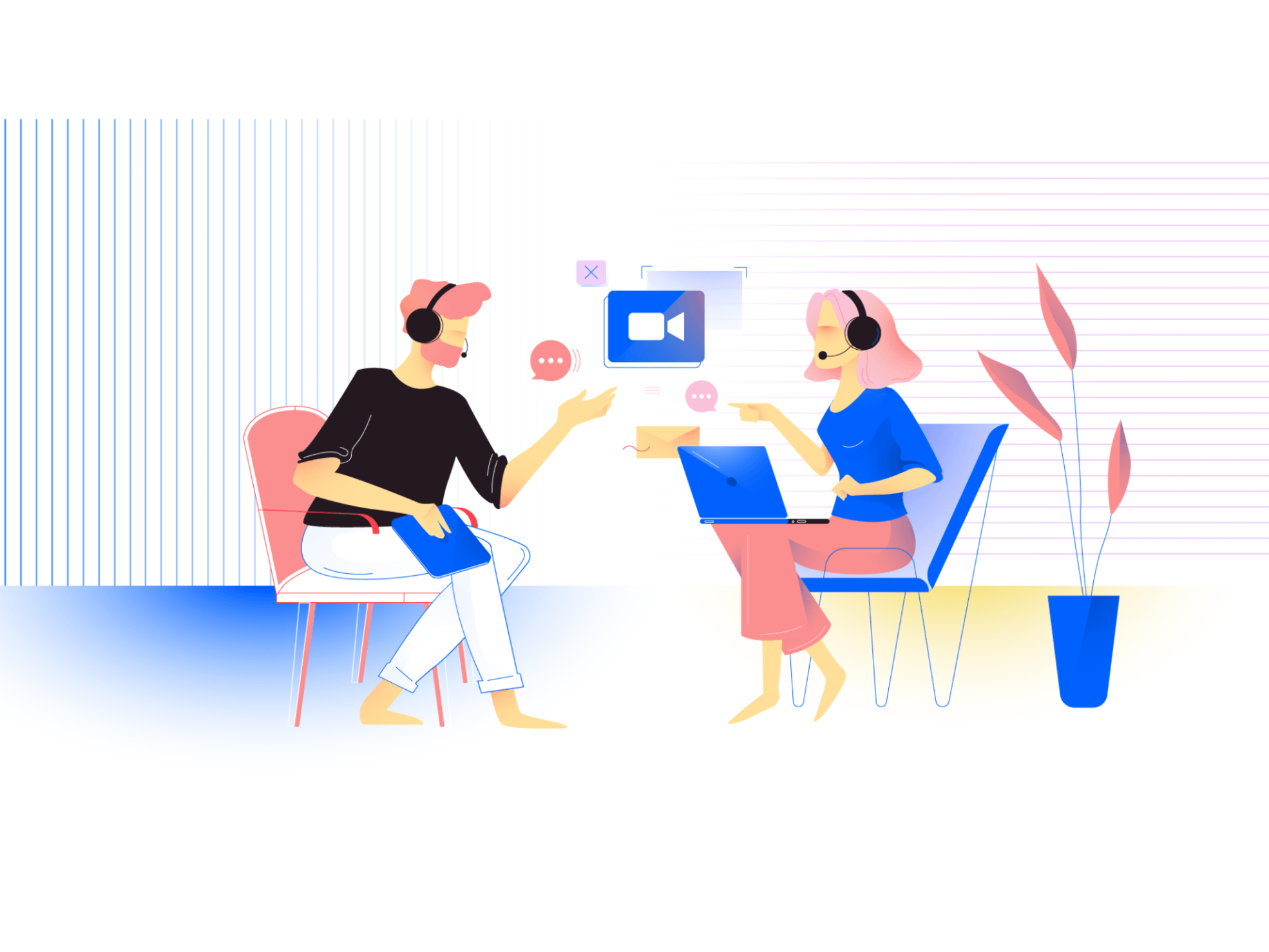 Illustration showing creativity in a professional setting