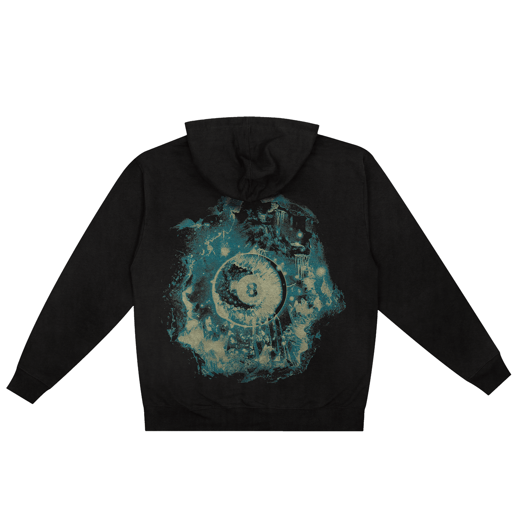 Midweight zip-up hoodie mockup side view