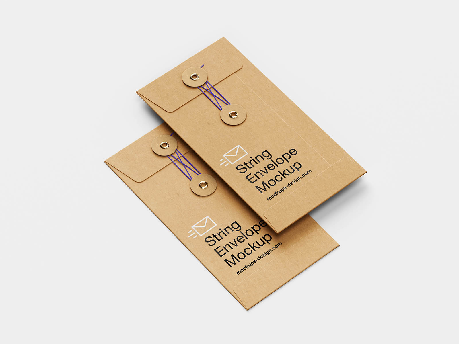 Close-up detail of the string closure on the envelope