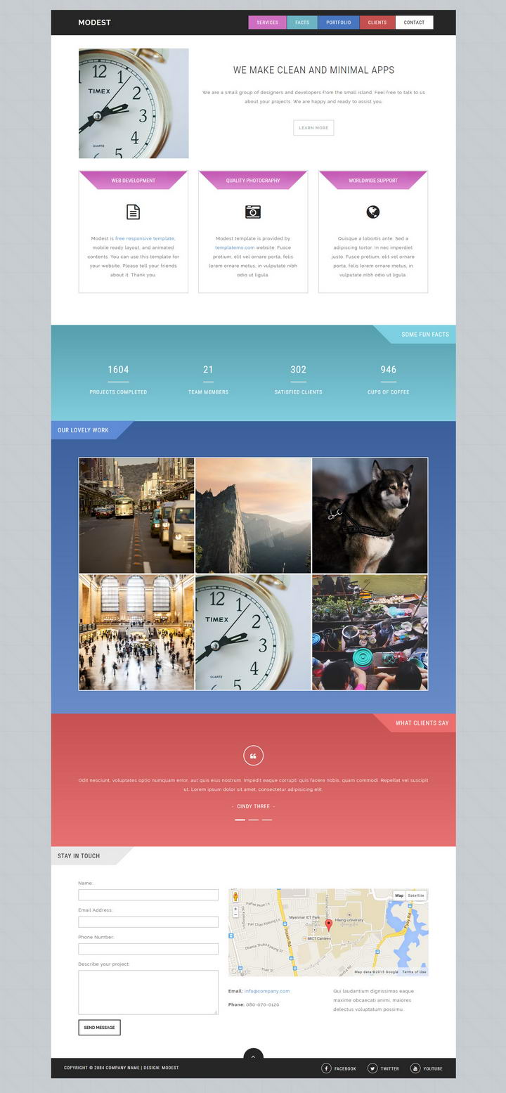 Showcasing mobile-friendly design in the Modest Template