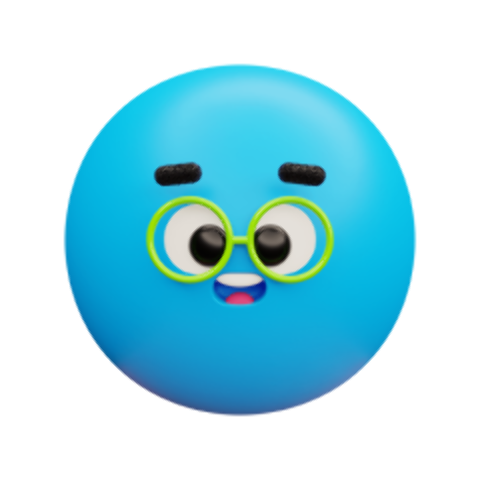 3D emoji displaying surprise