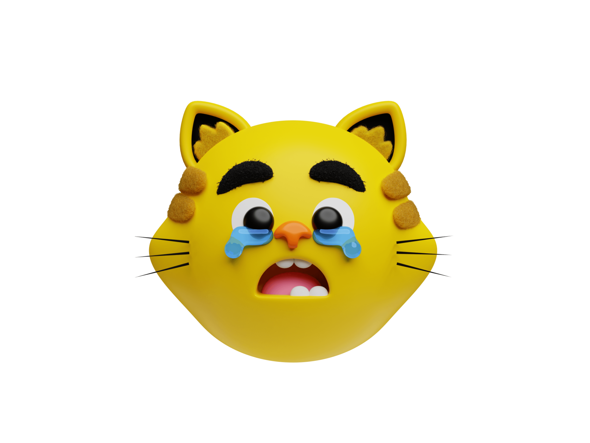 3D emoji reflecting contemplation