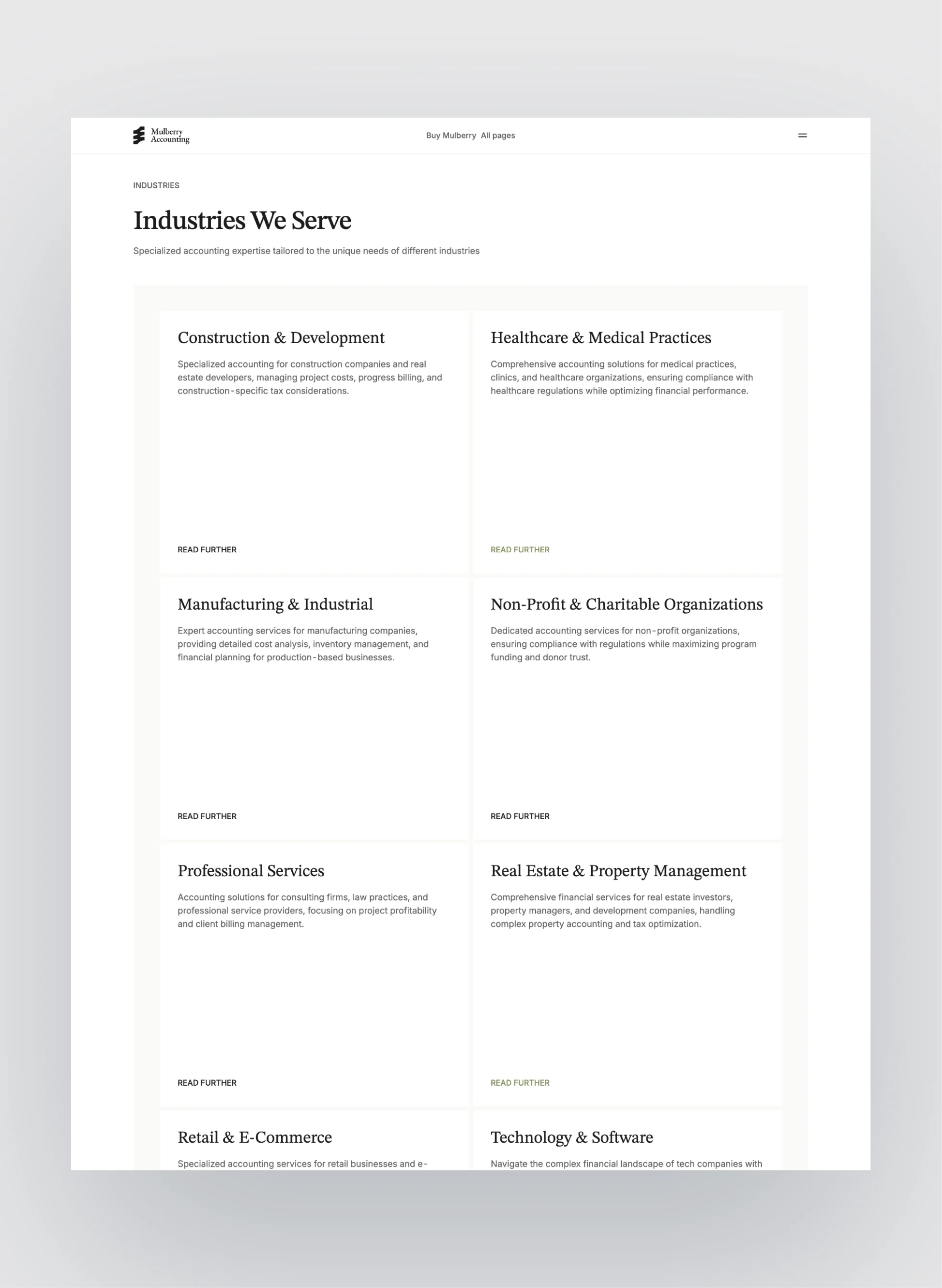 Mulberry contact form example