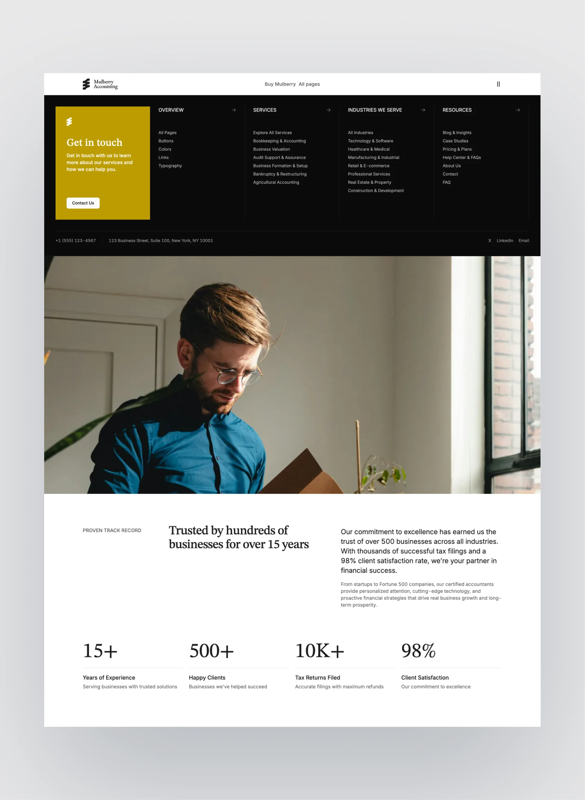Mulberry footer design layout
