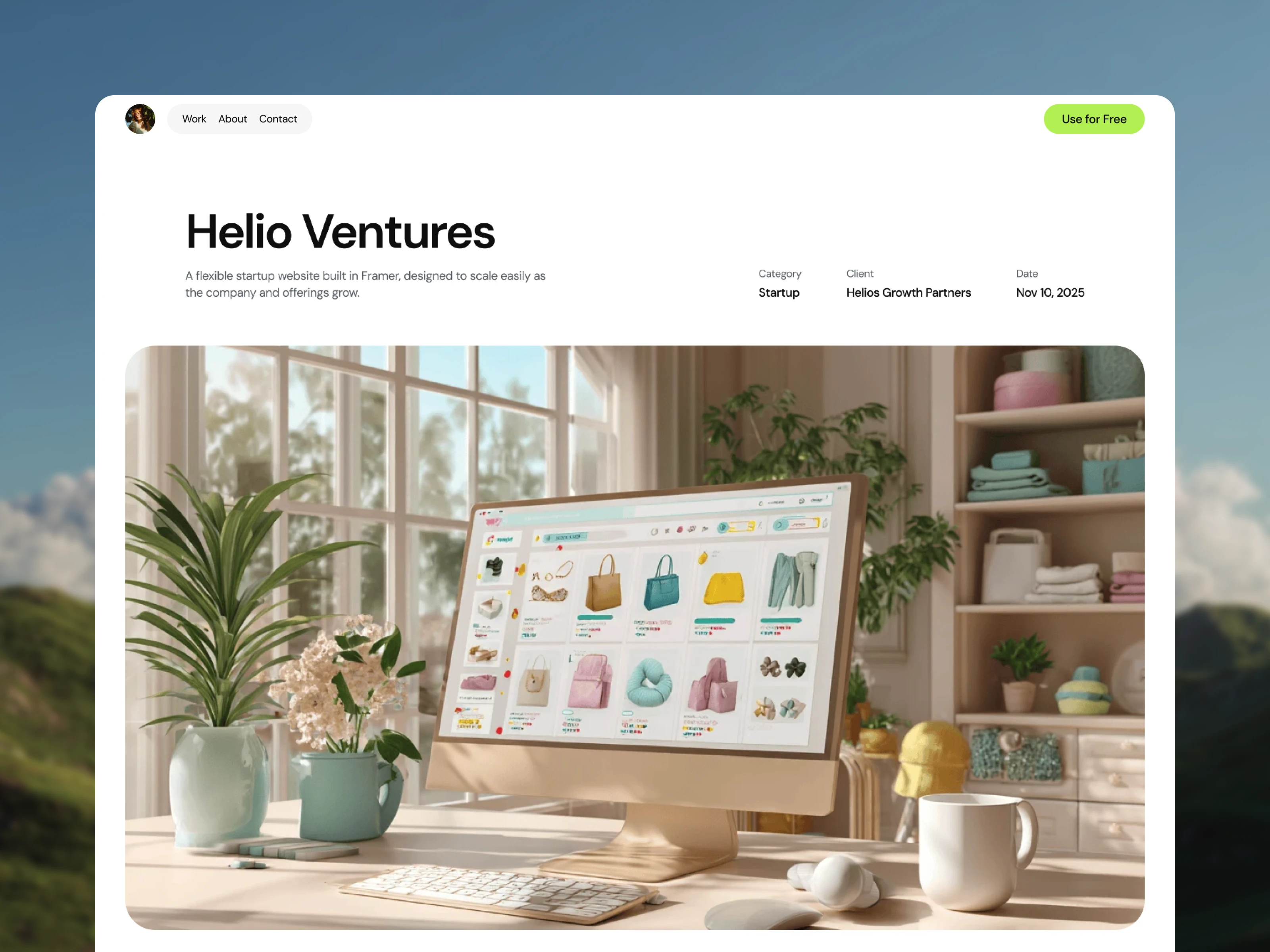 Nadina portfolio template preview 6