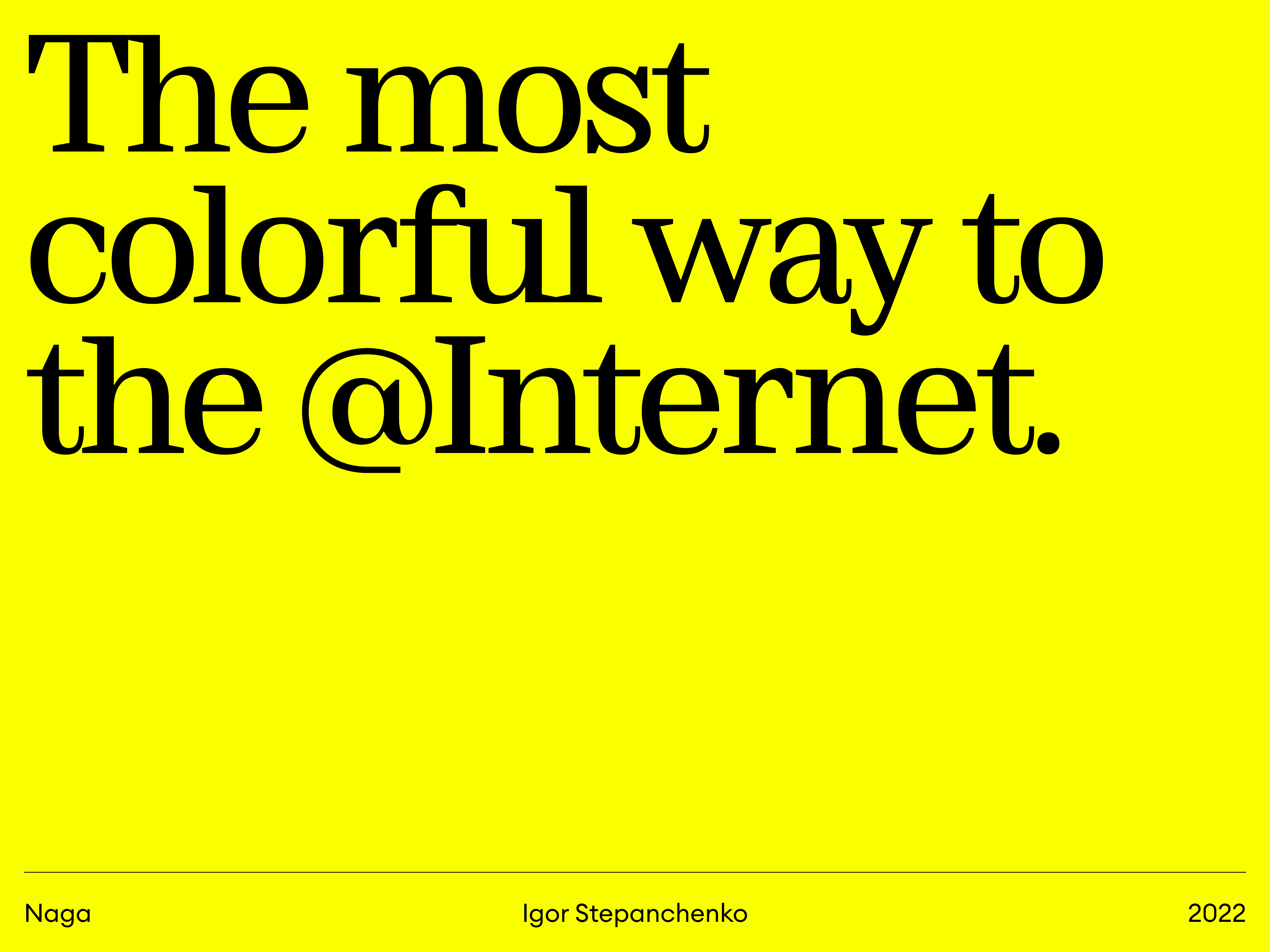 Naga slender serif font in a design layout