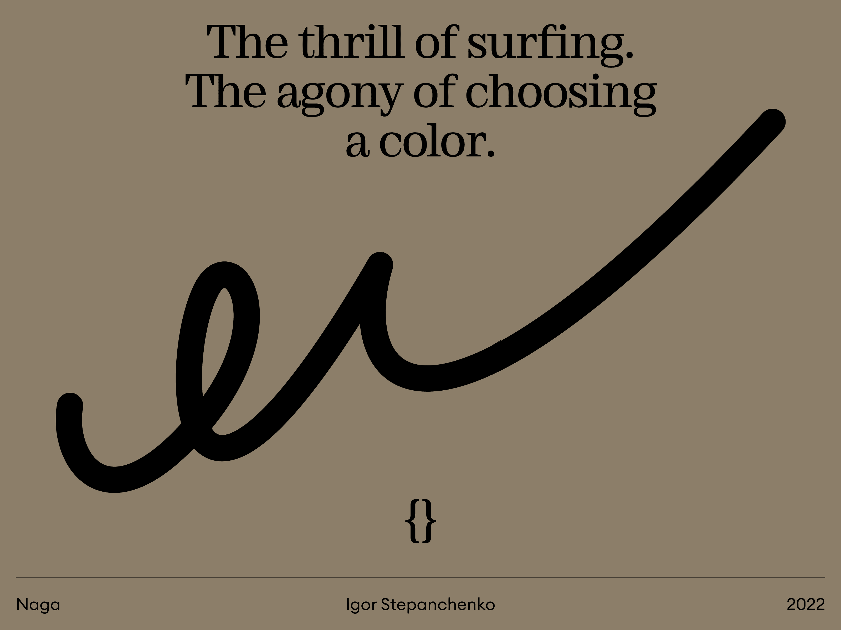 Naga font displayed on a website mockup