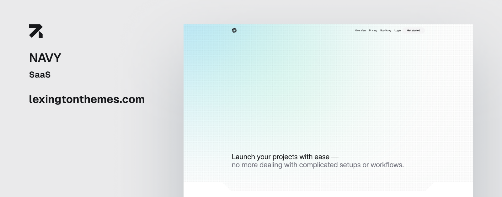 Preview of Navy website template layout