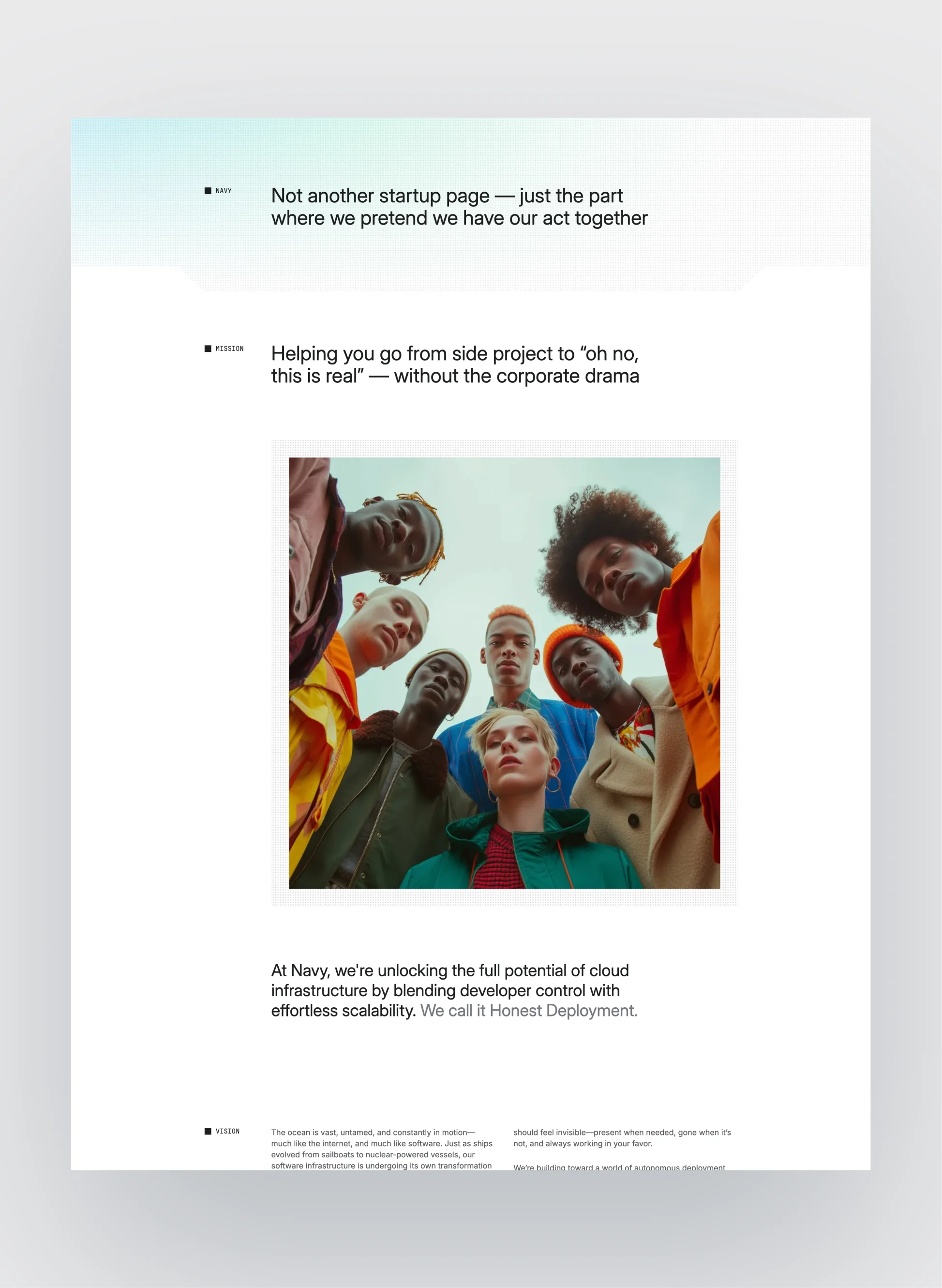 Contact form design in Navy template