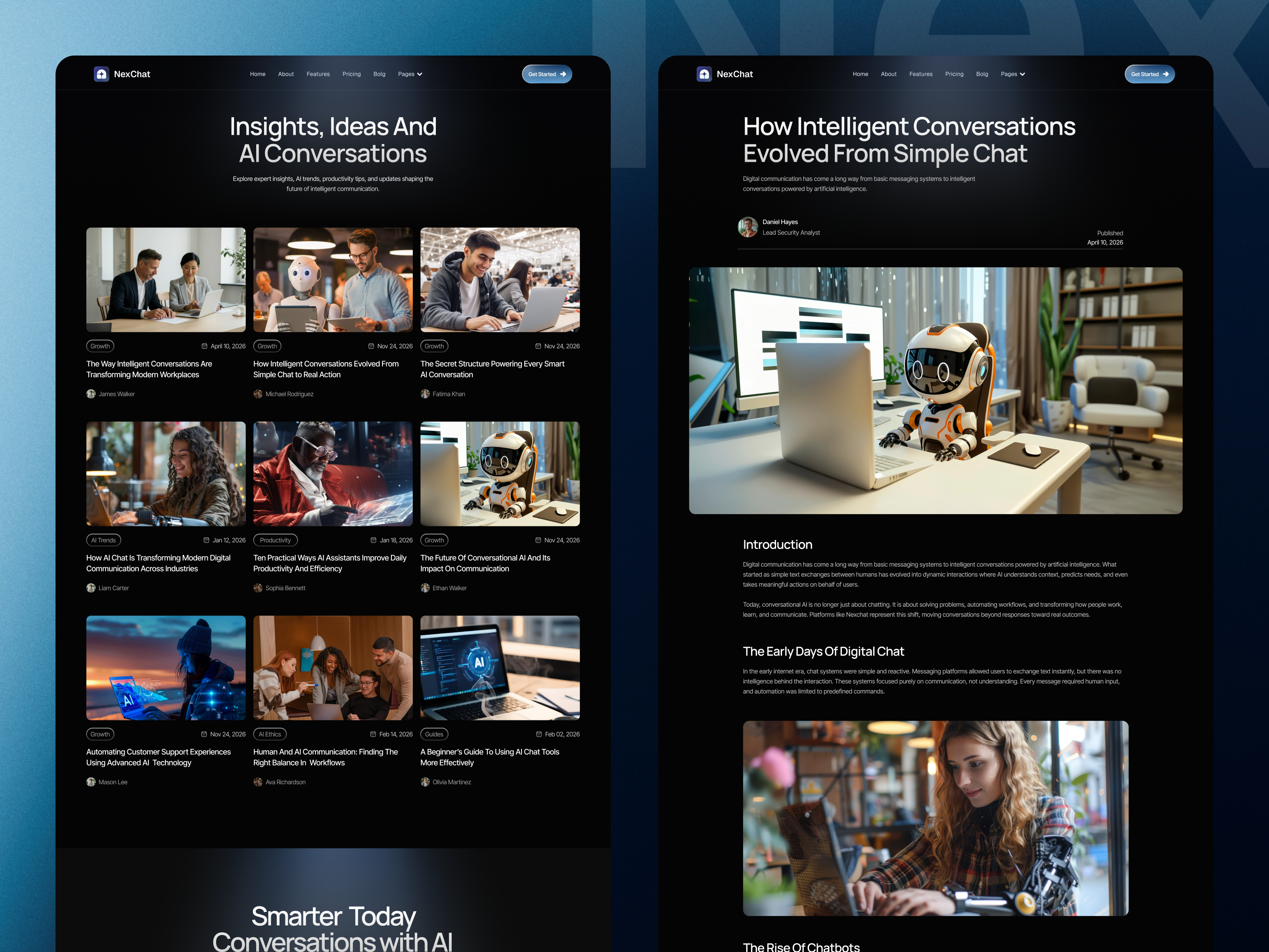 Nexchat mobile responsive design example