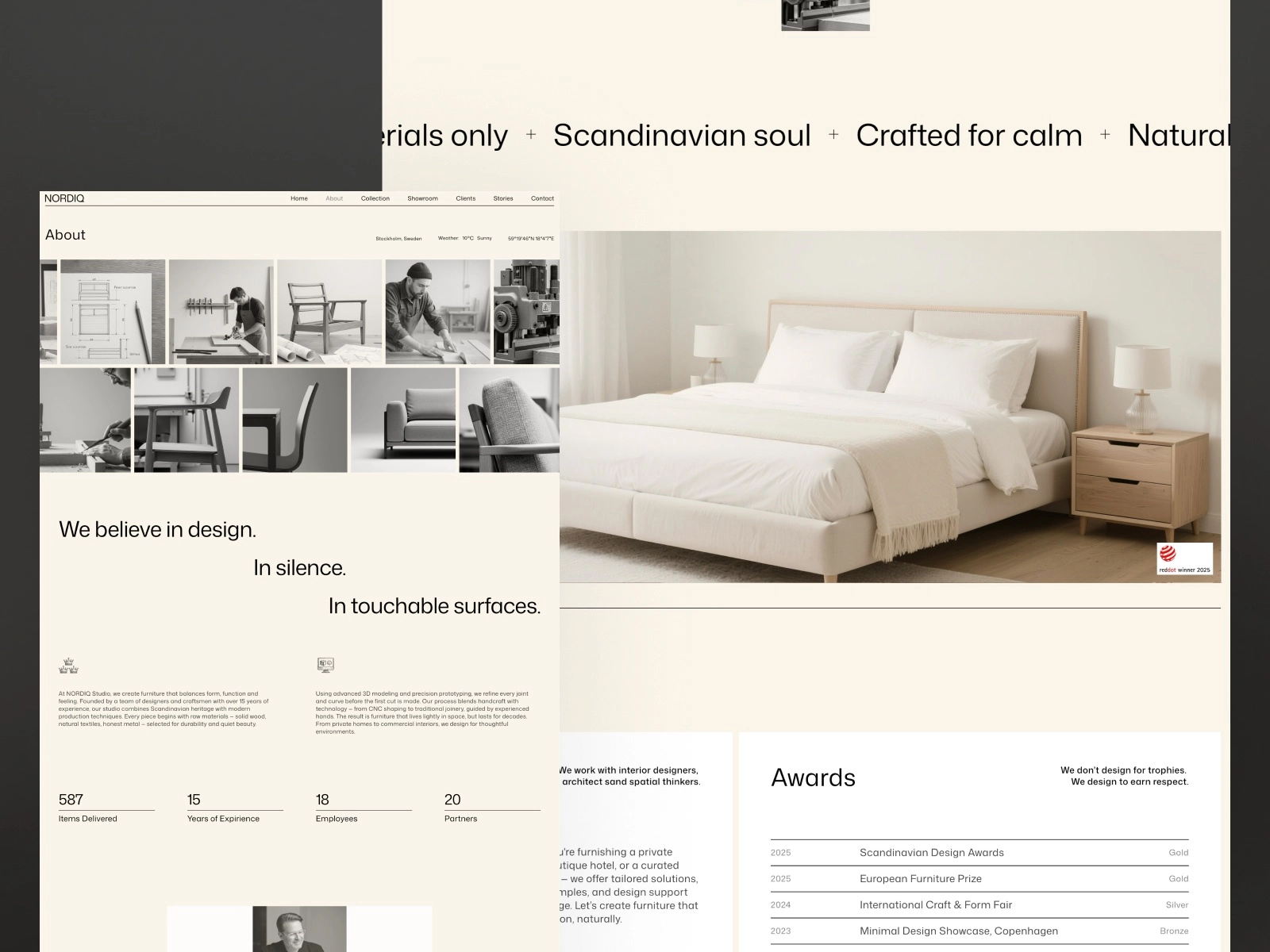 Responsive design example from NORDIQ