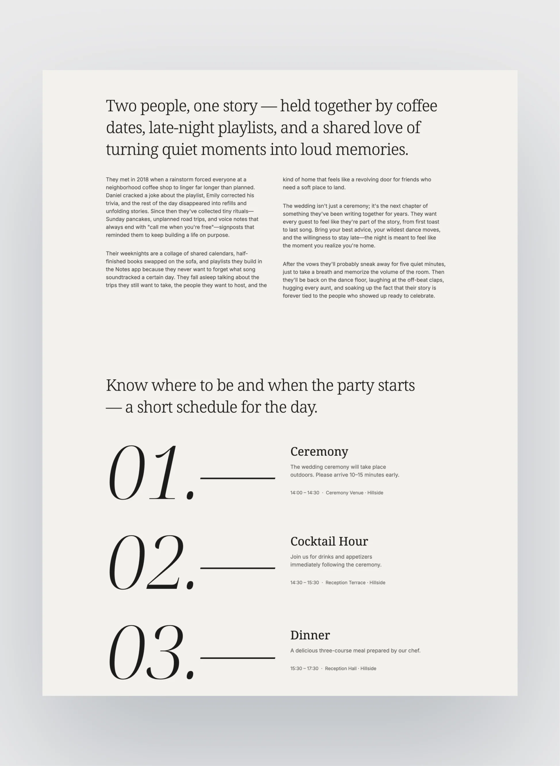 Elegant typography in Northbound design