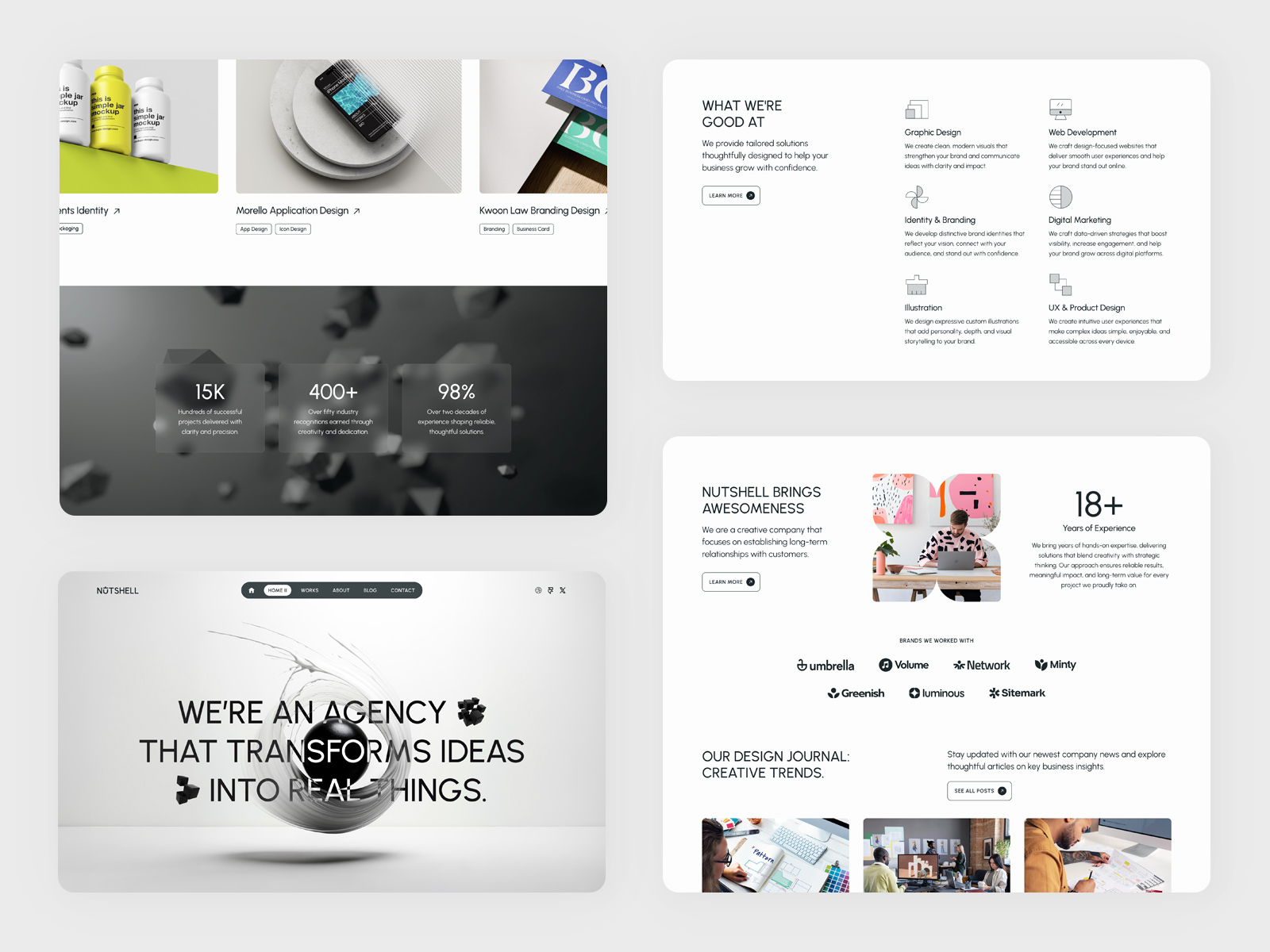 Contact page layout in Nutshell template