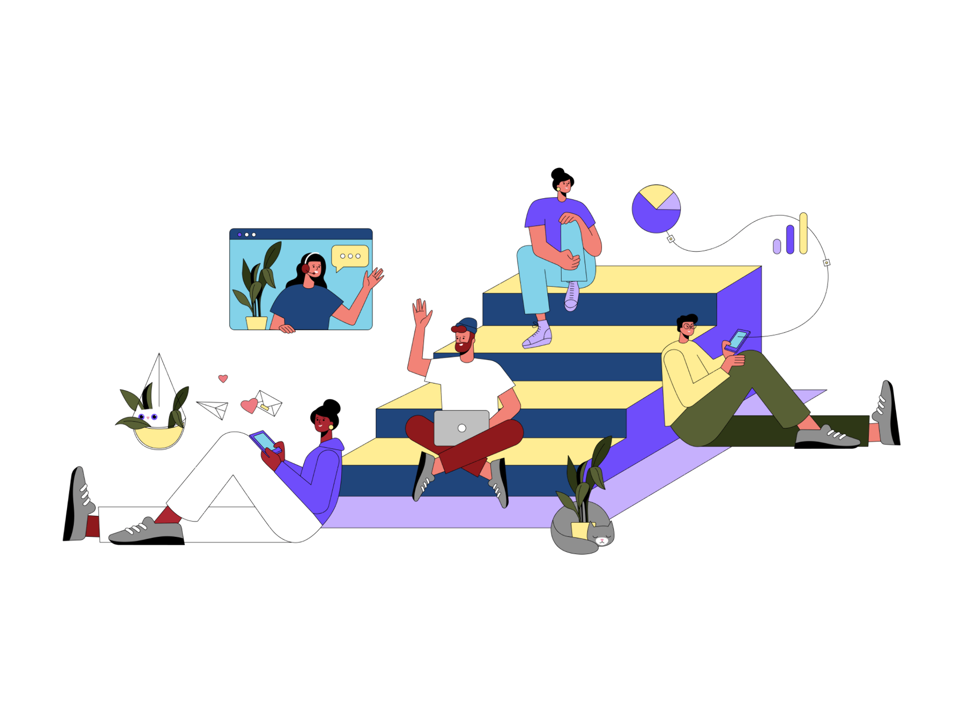 Engaging character design for presentations and designs
