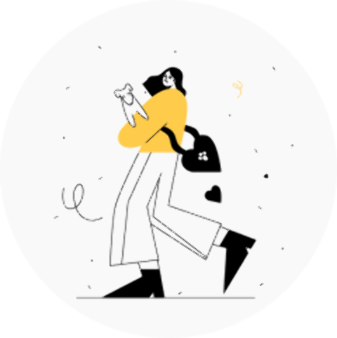 Friendly animal character illustration for design use