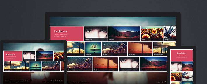 Preview of the Parallelism responsive portfolio site template.