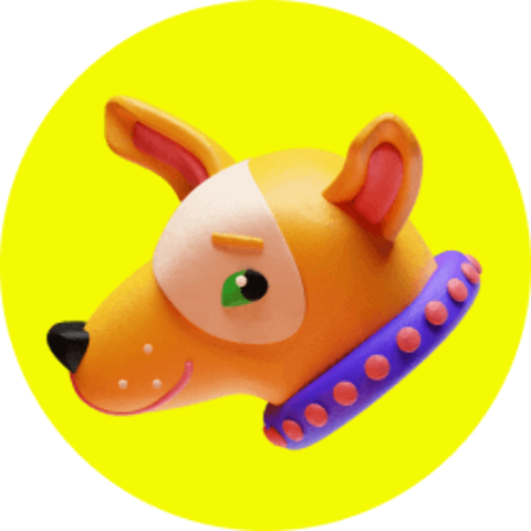 Colorful Plasticine nature-themed 3D sticker