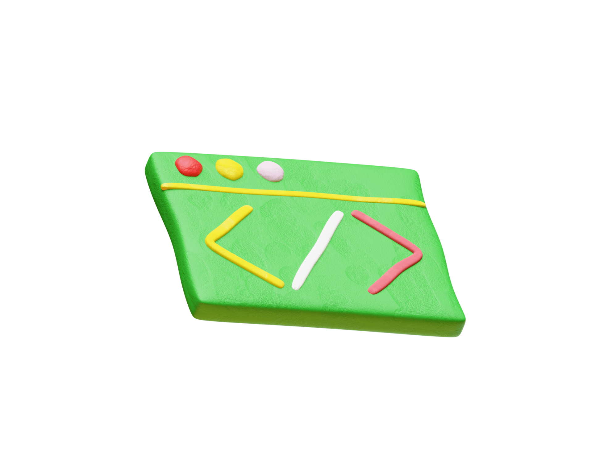 Whimsical Plasticine life-themed 3D illustration