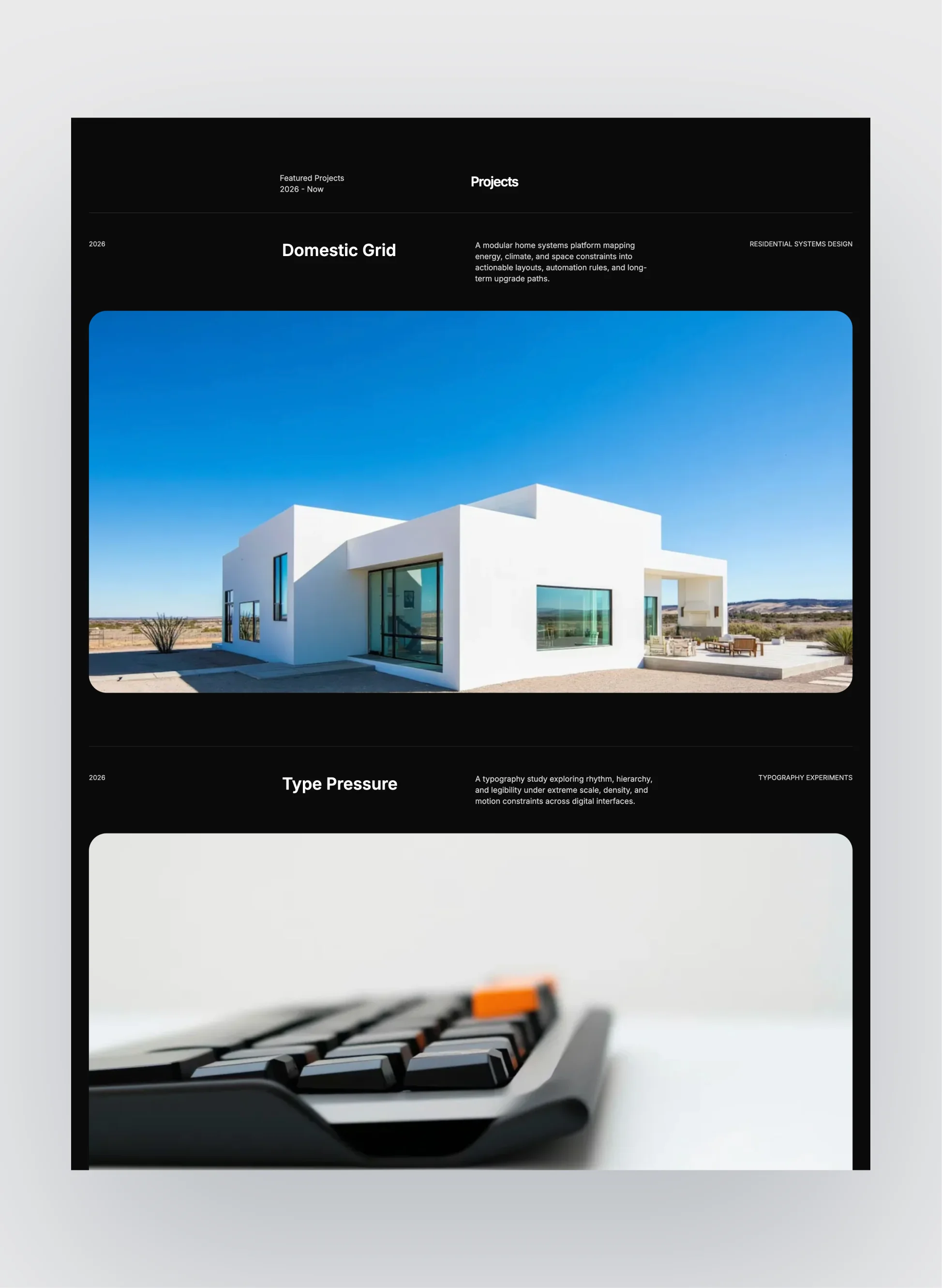 Creative portfolio showcase using Prima Persona template