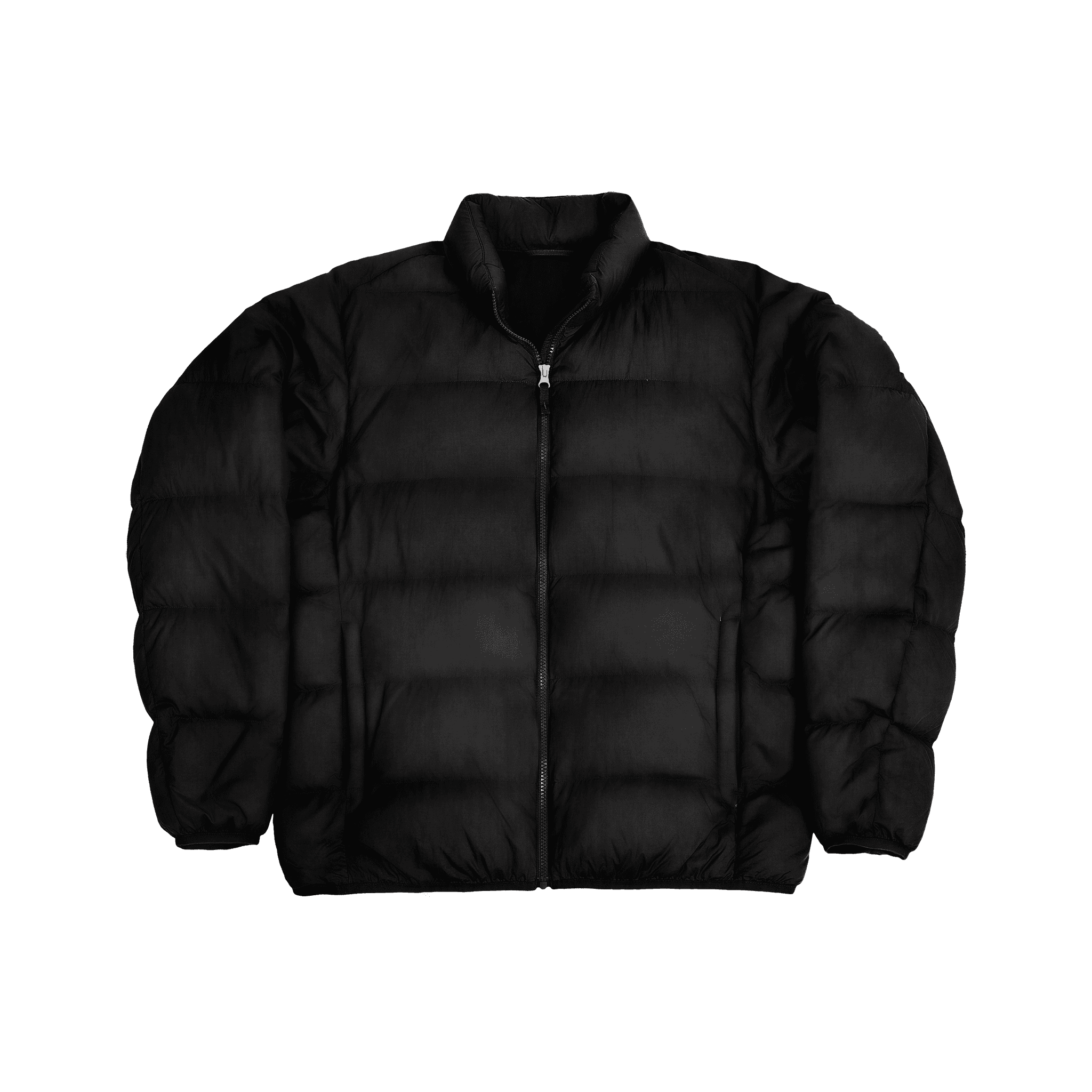 Front view of puffer jacket mockup