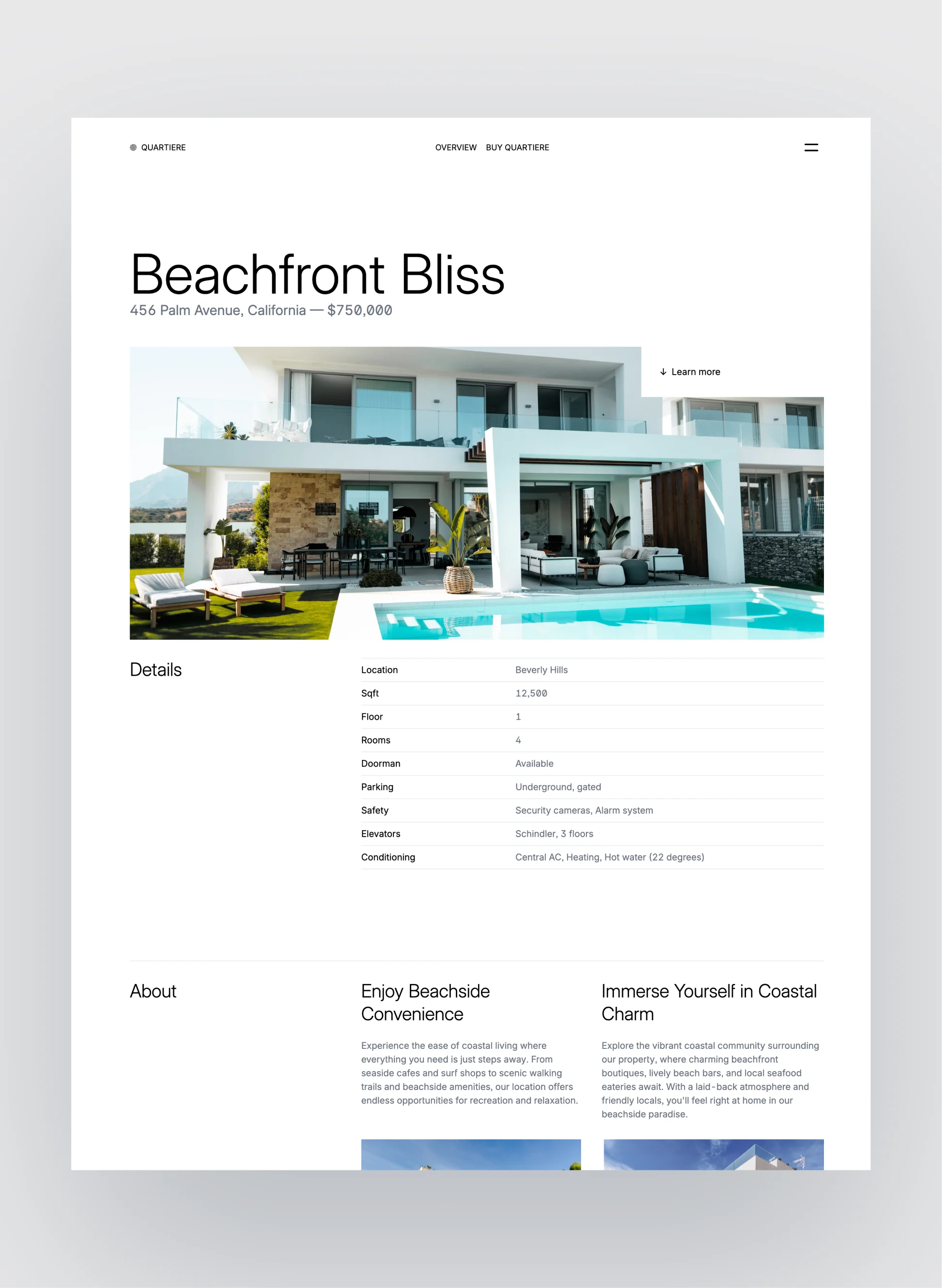 Contact form layout in Quartiere