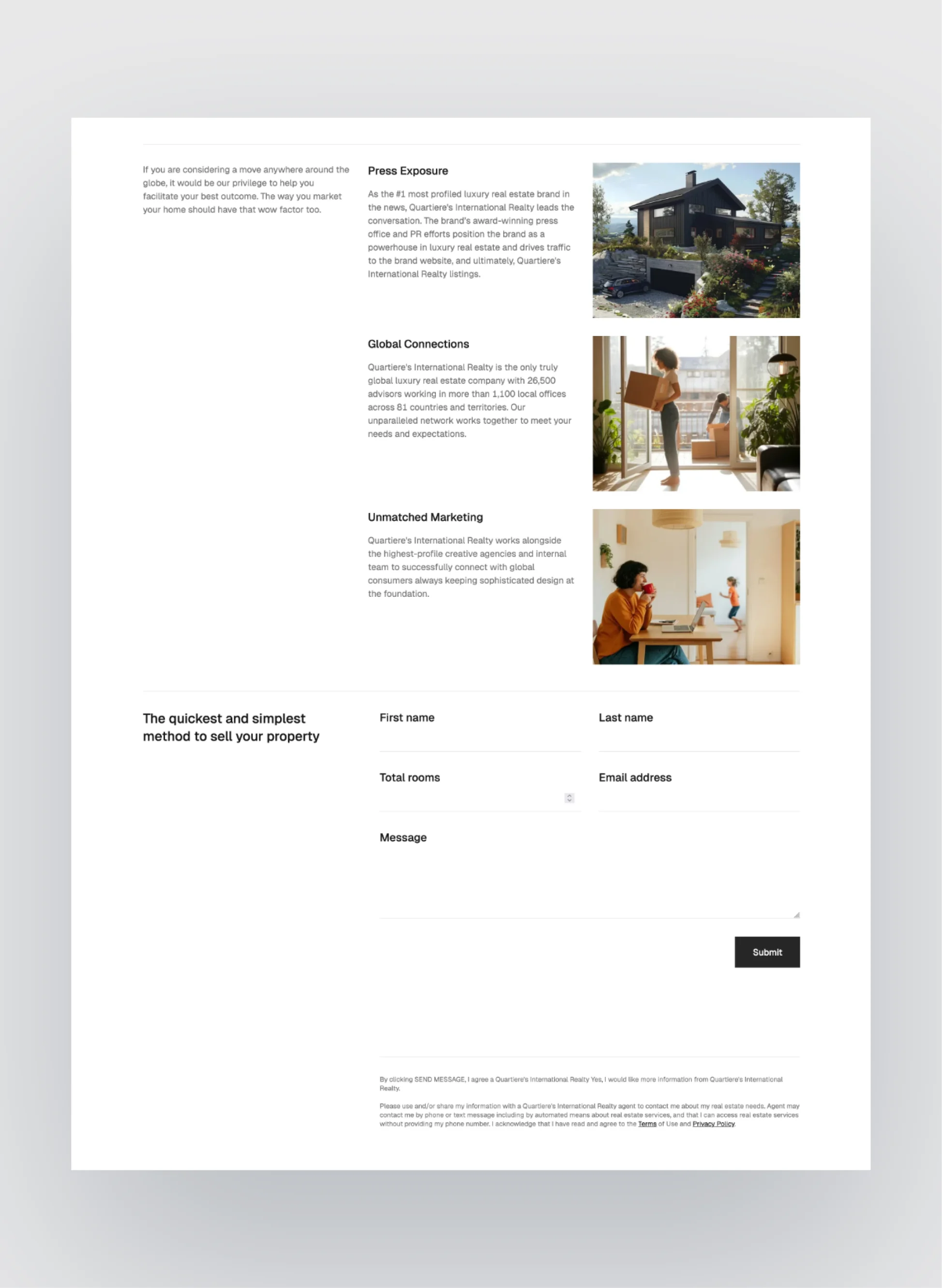 Quartiere footer design
