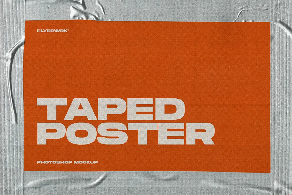Showcase of a raw aesthetic poster with details