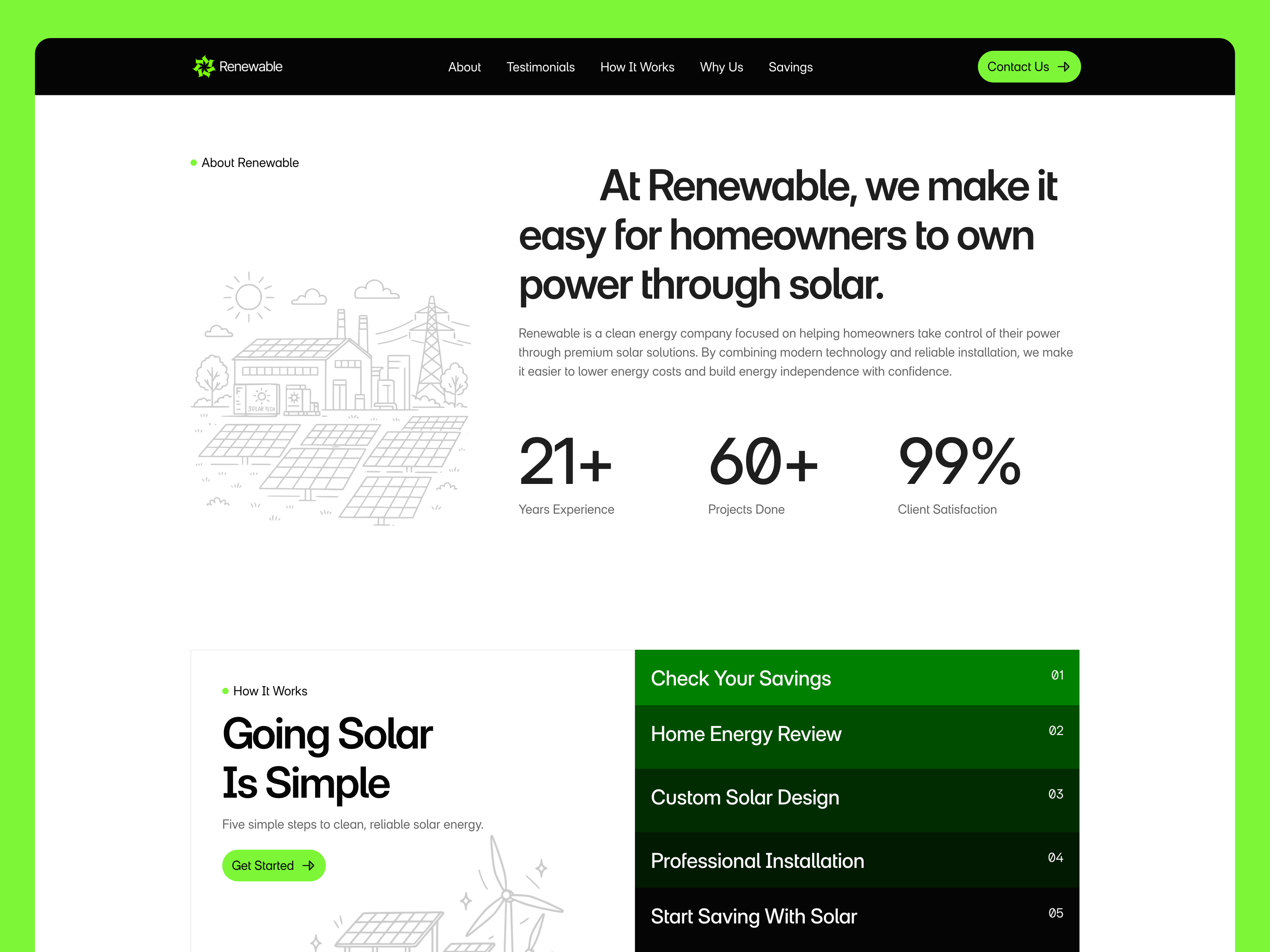 Animation preview in Renewable Framer template
