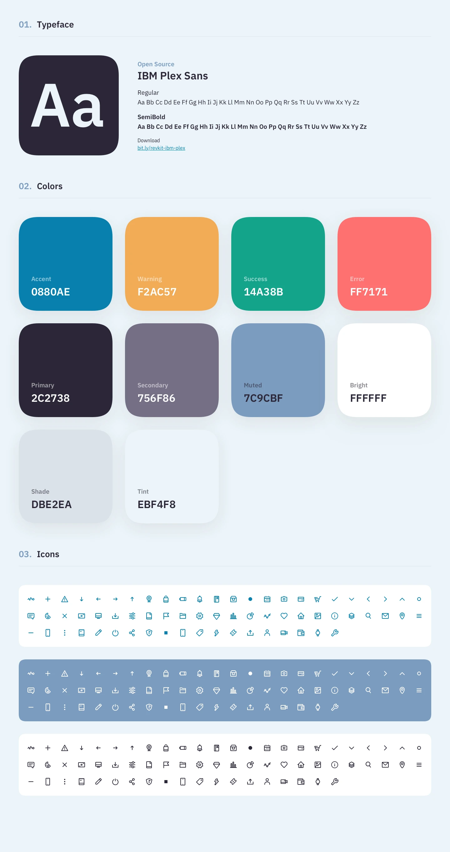 Example components from the Revkit Design System