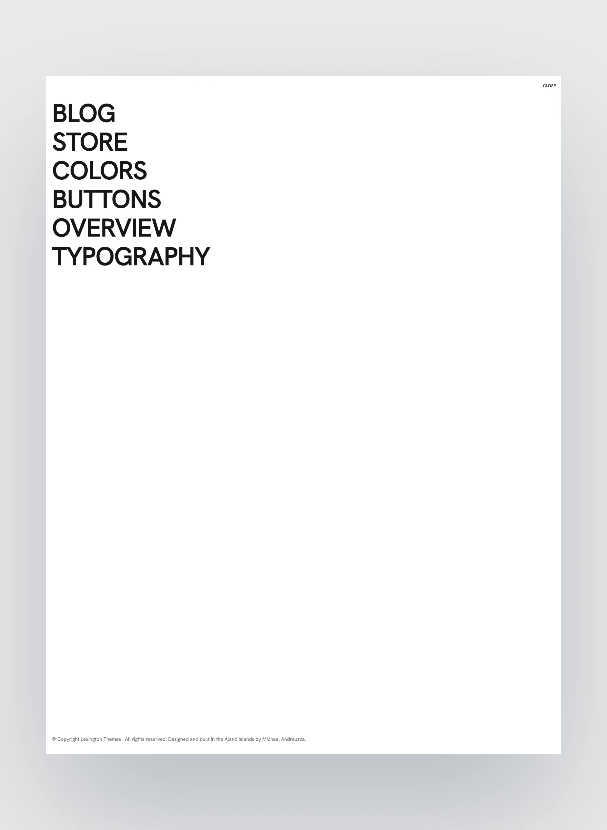 Responsive design mockup of the Riflesso template