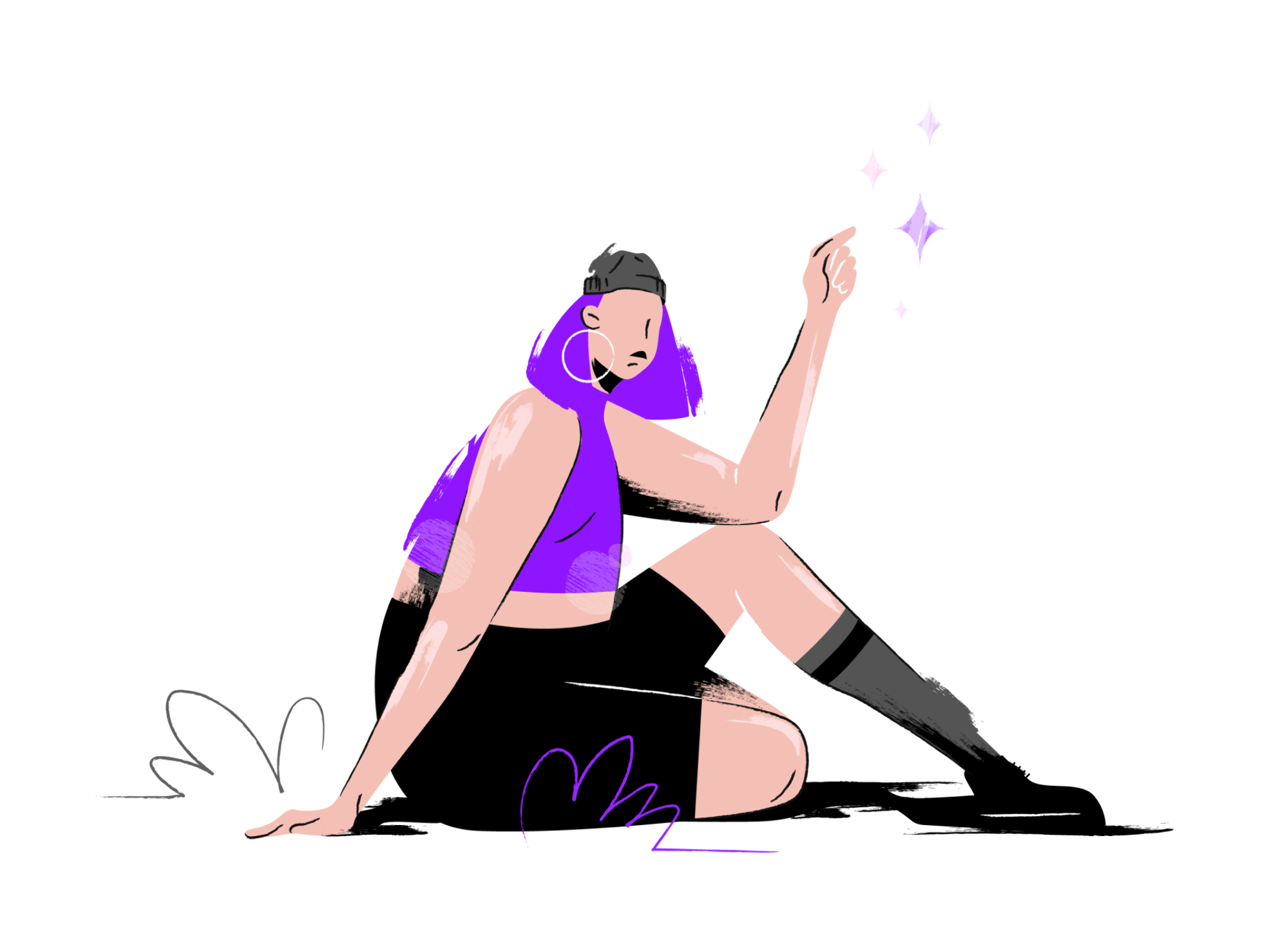 Vector illustration showcasing Riley's daily activities.
