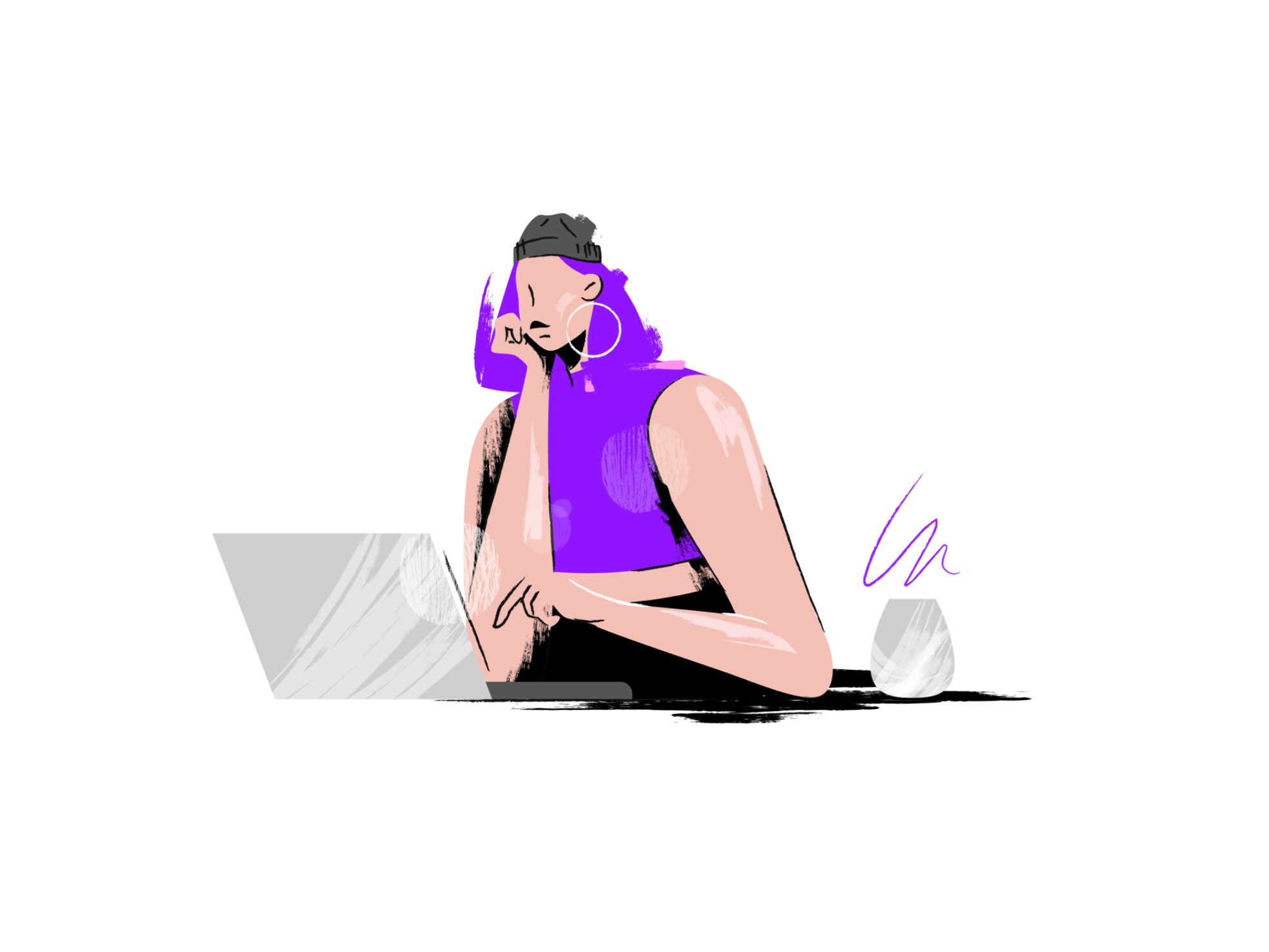 A whimsical representation of Riley in a detailed vector art style.