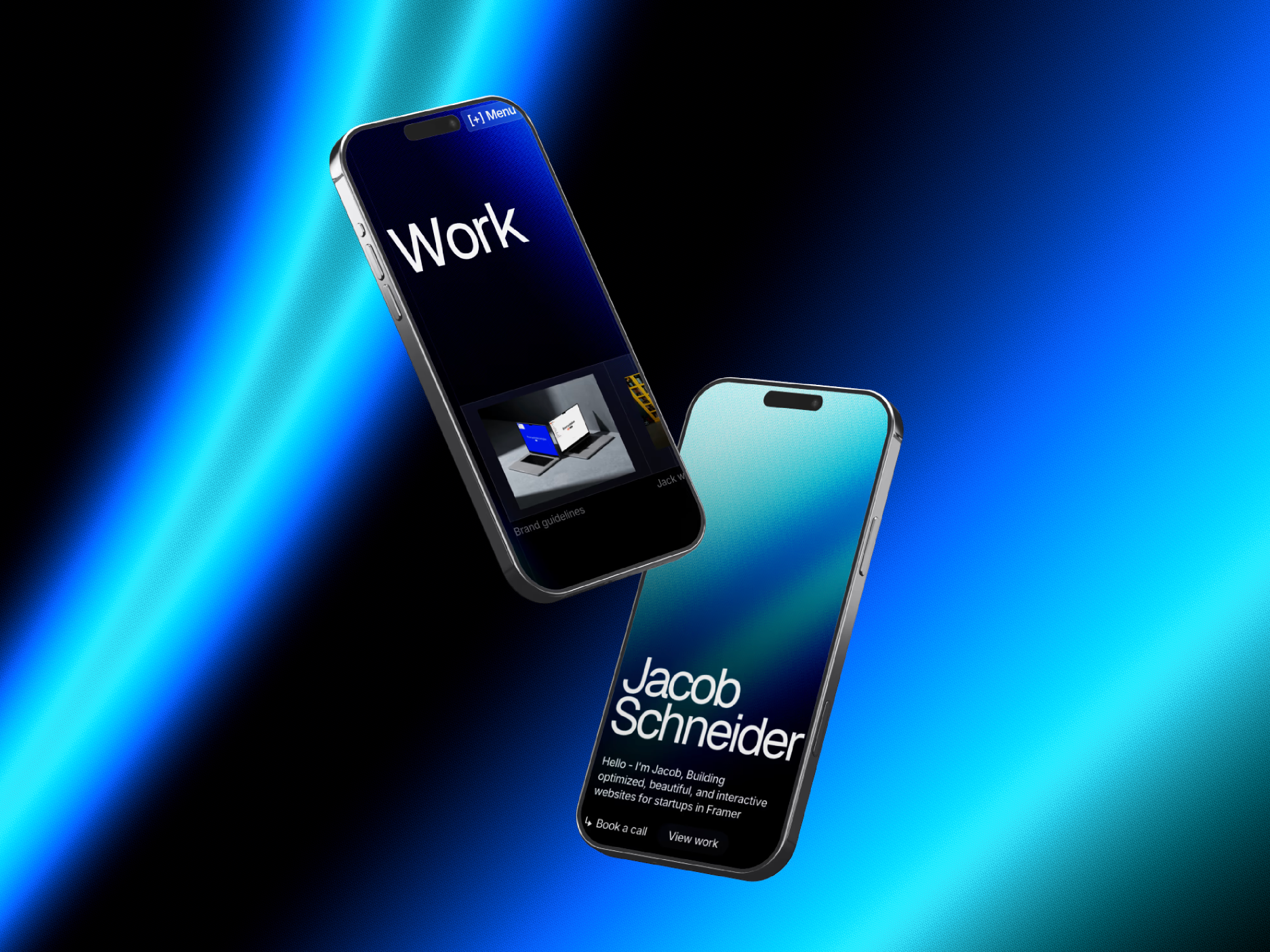 Mobile view of Schneider template on a smartphone