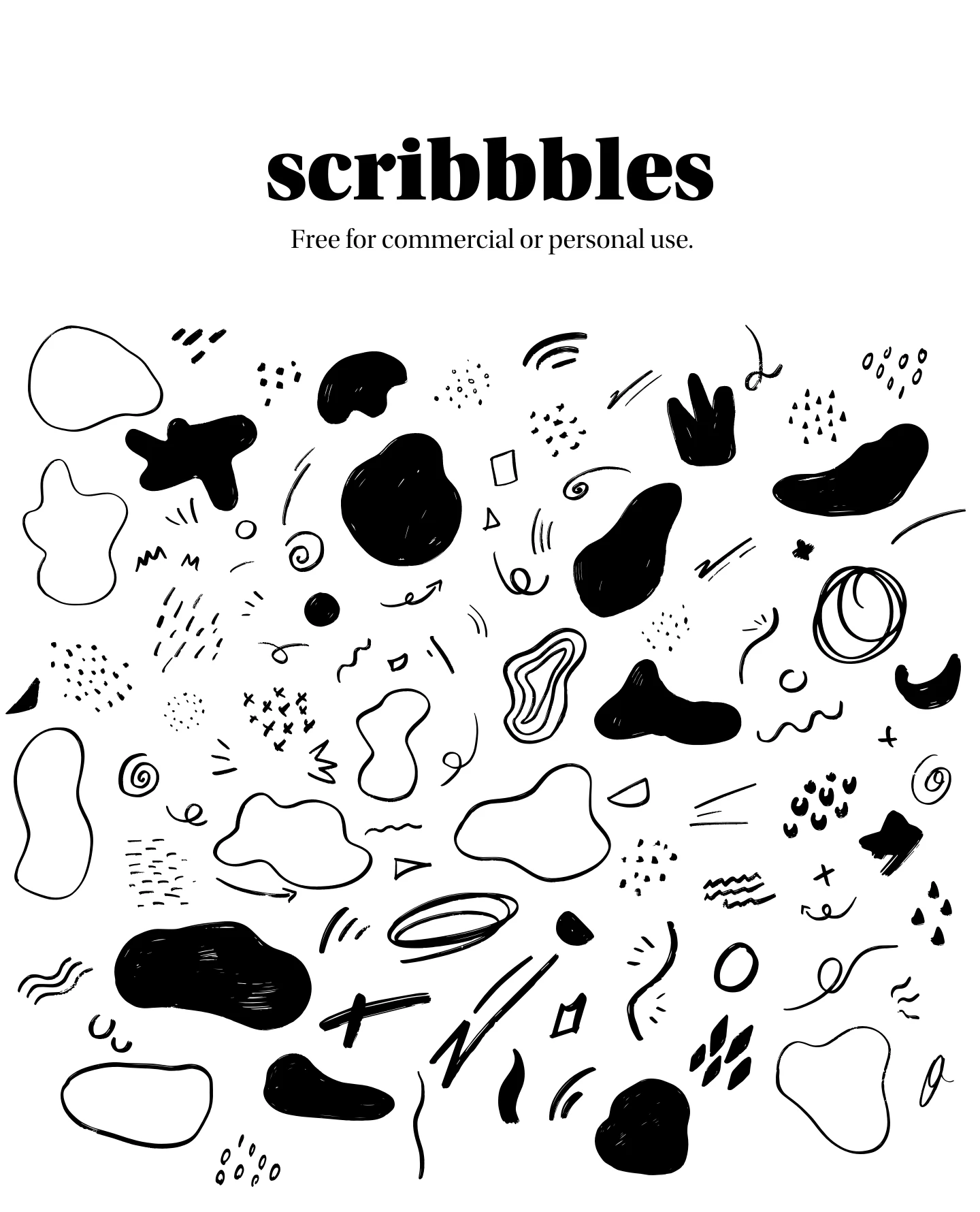 A collection of vectorized scribbles for design projects.