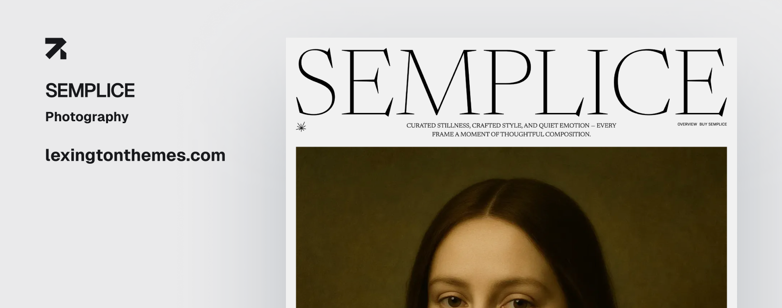 Semplice website template homepage preview