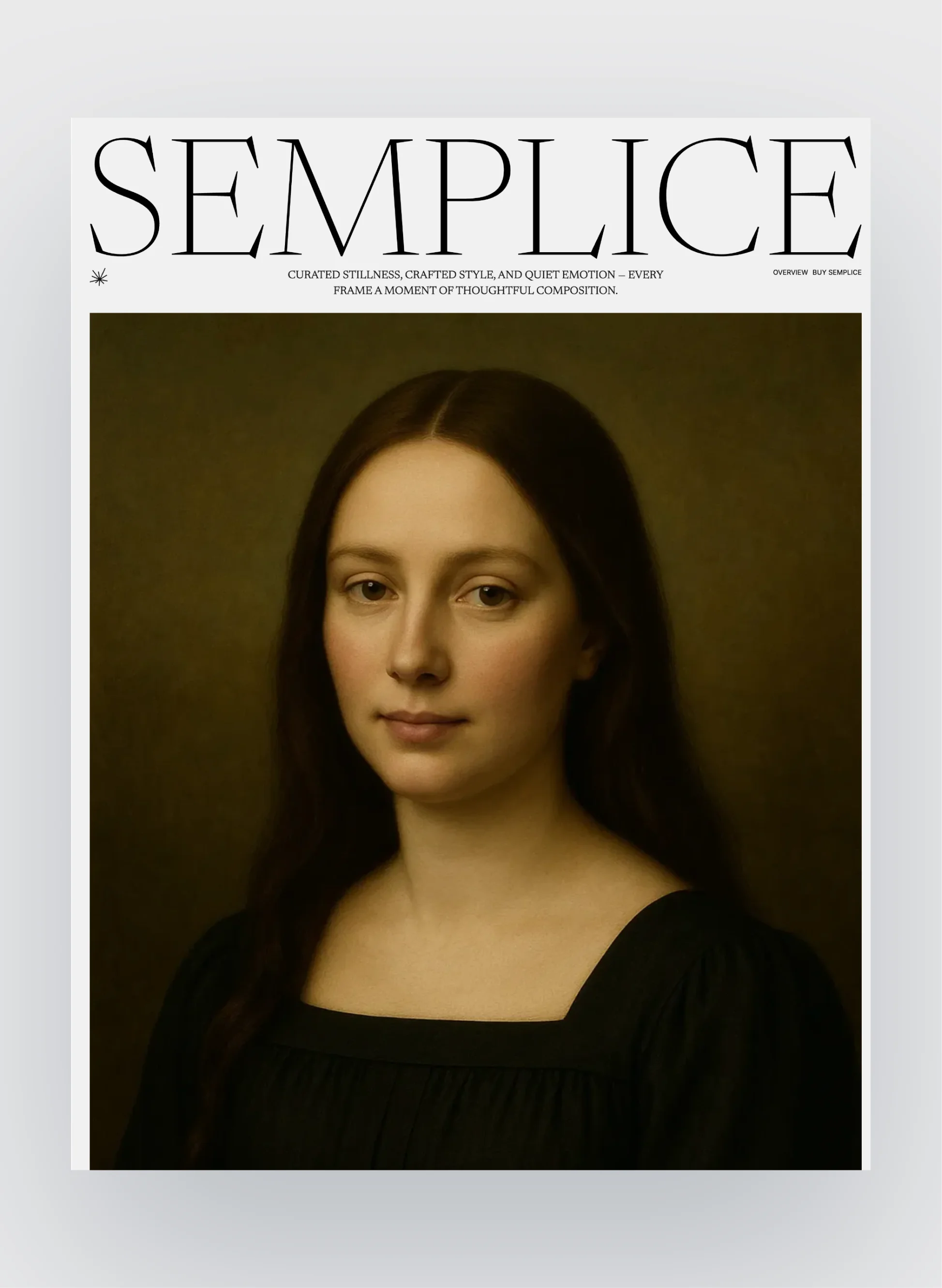Clean layout of Semplice for photographers