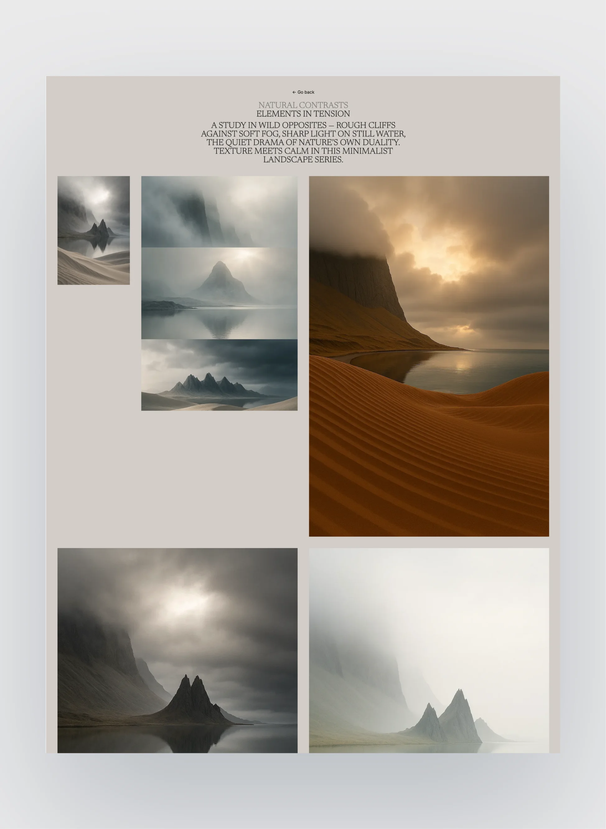 Mobile view of Semplice photography template