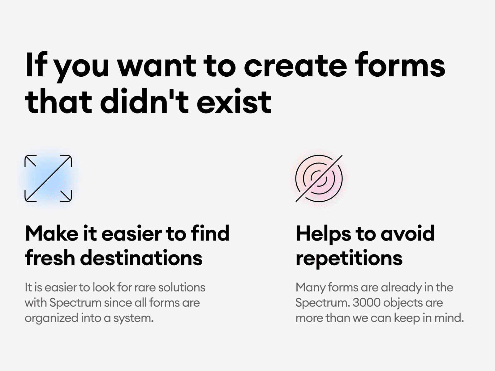 Complex shapes made from basic elements