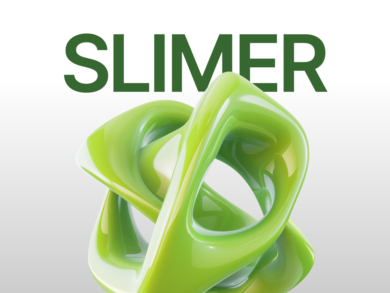 Sleek 3D art piece from Slimer pack