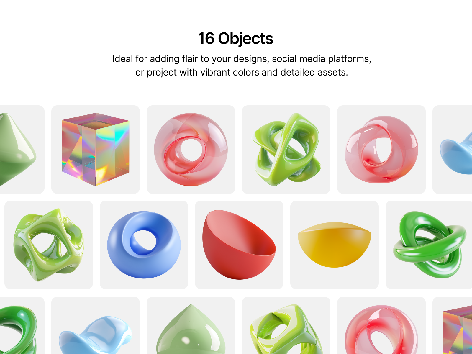 Minimalistic 3D design ideal for UI/UX