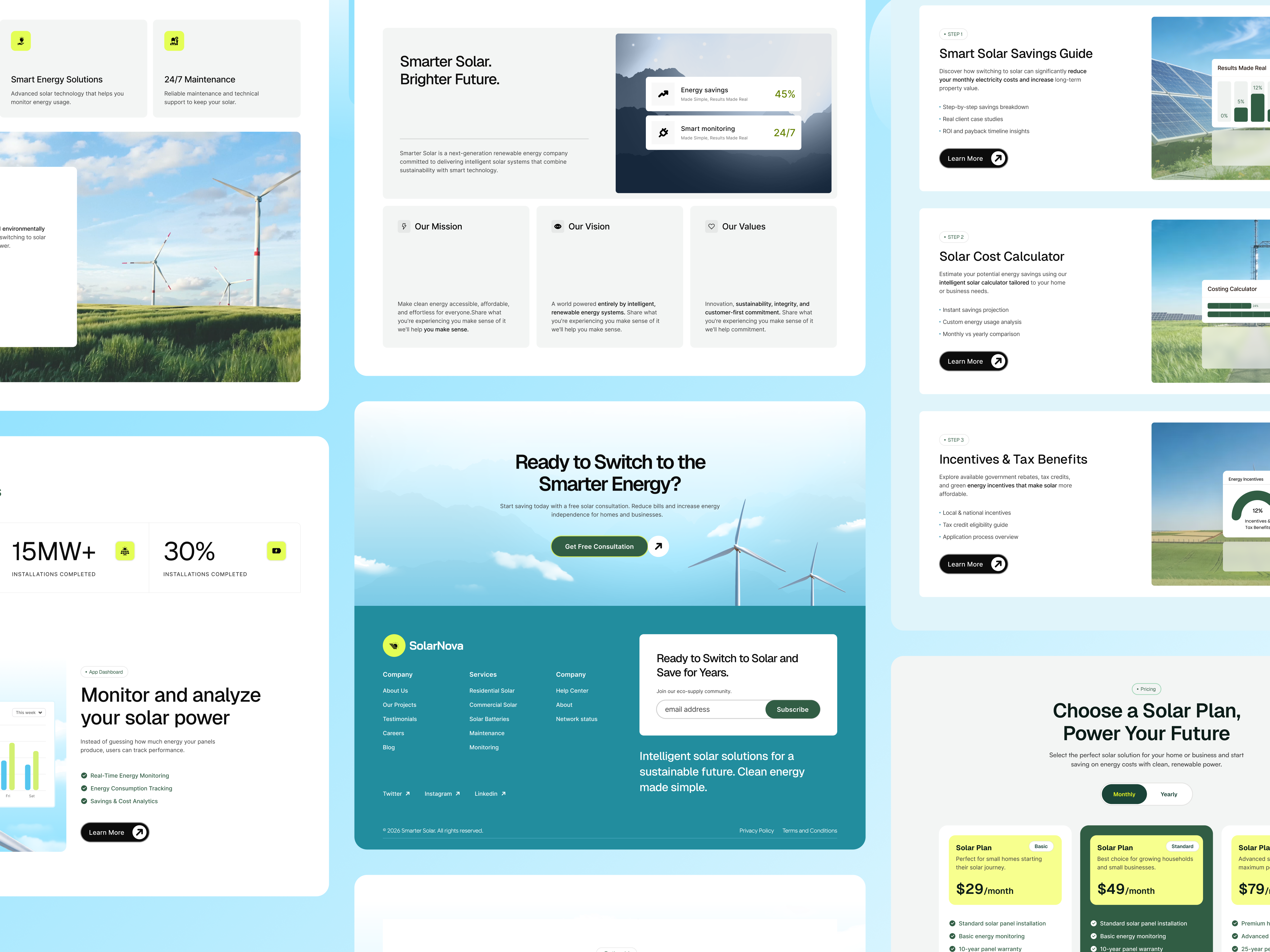 Visually appealing grid layout of projects in Solarnova