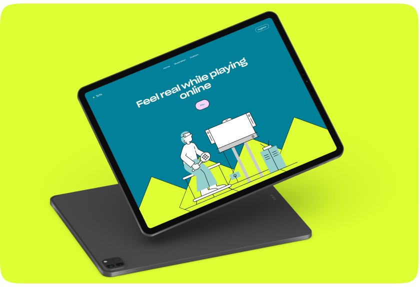 Visual of online business workflow with tech elements