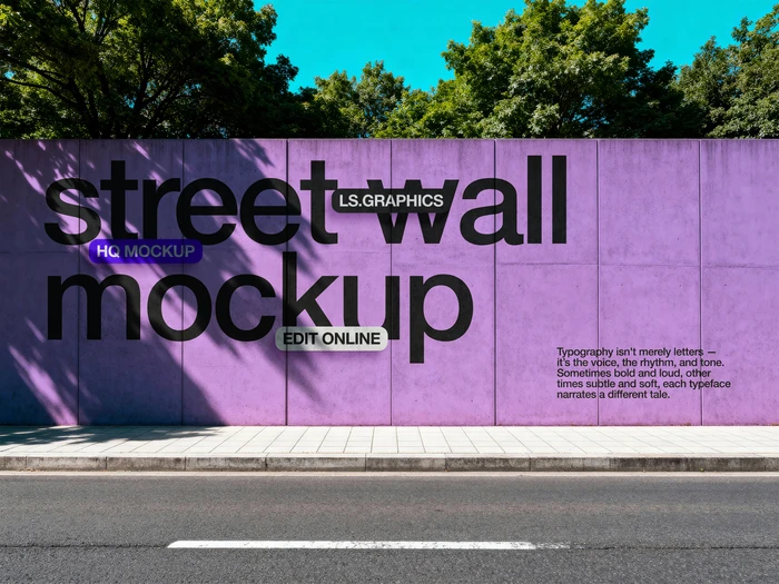 Urban wall mockup featuring realistic textures and lighting.