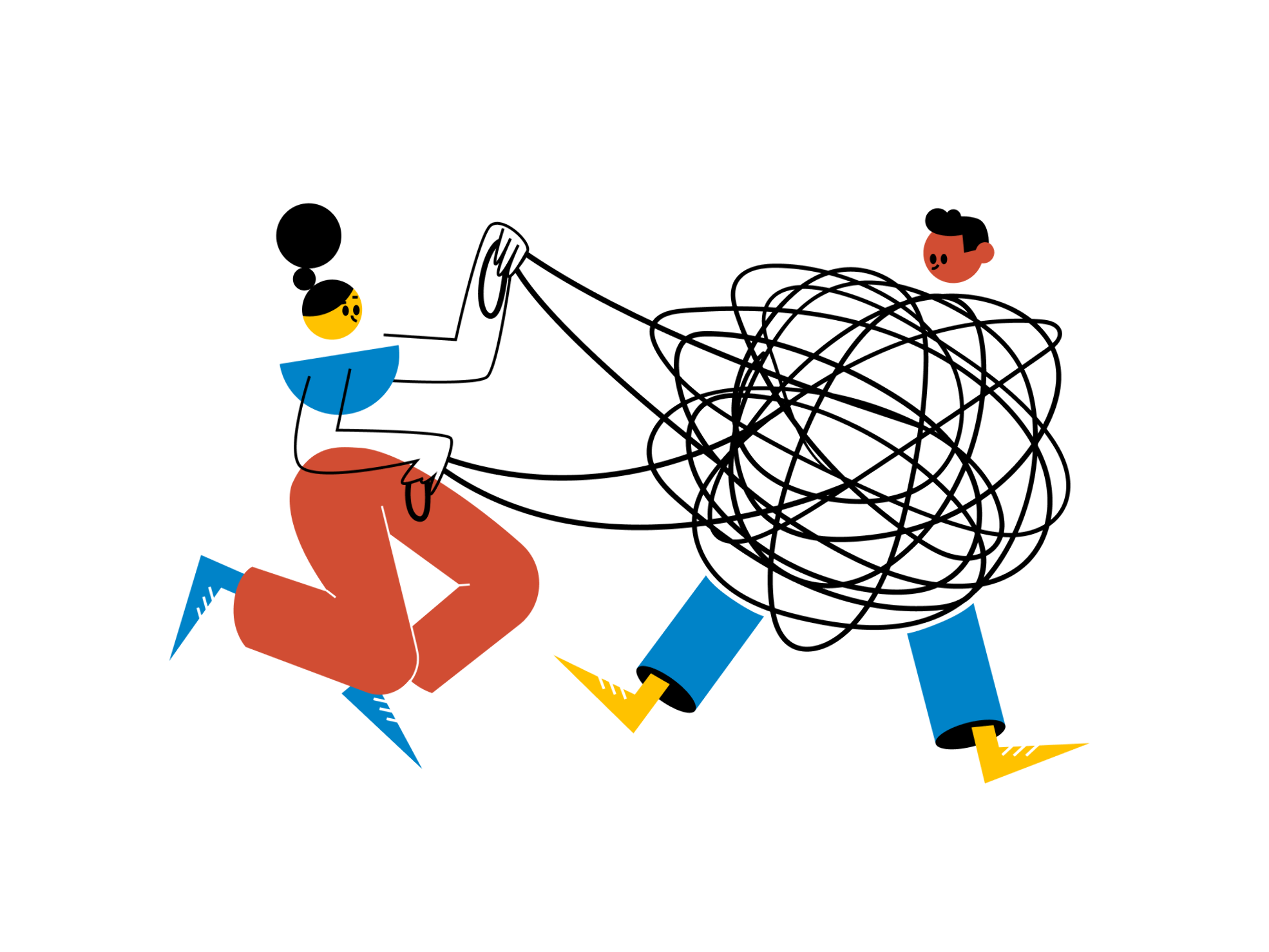 Creative presentation with IT illustrations