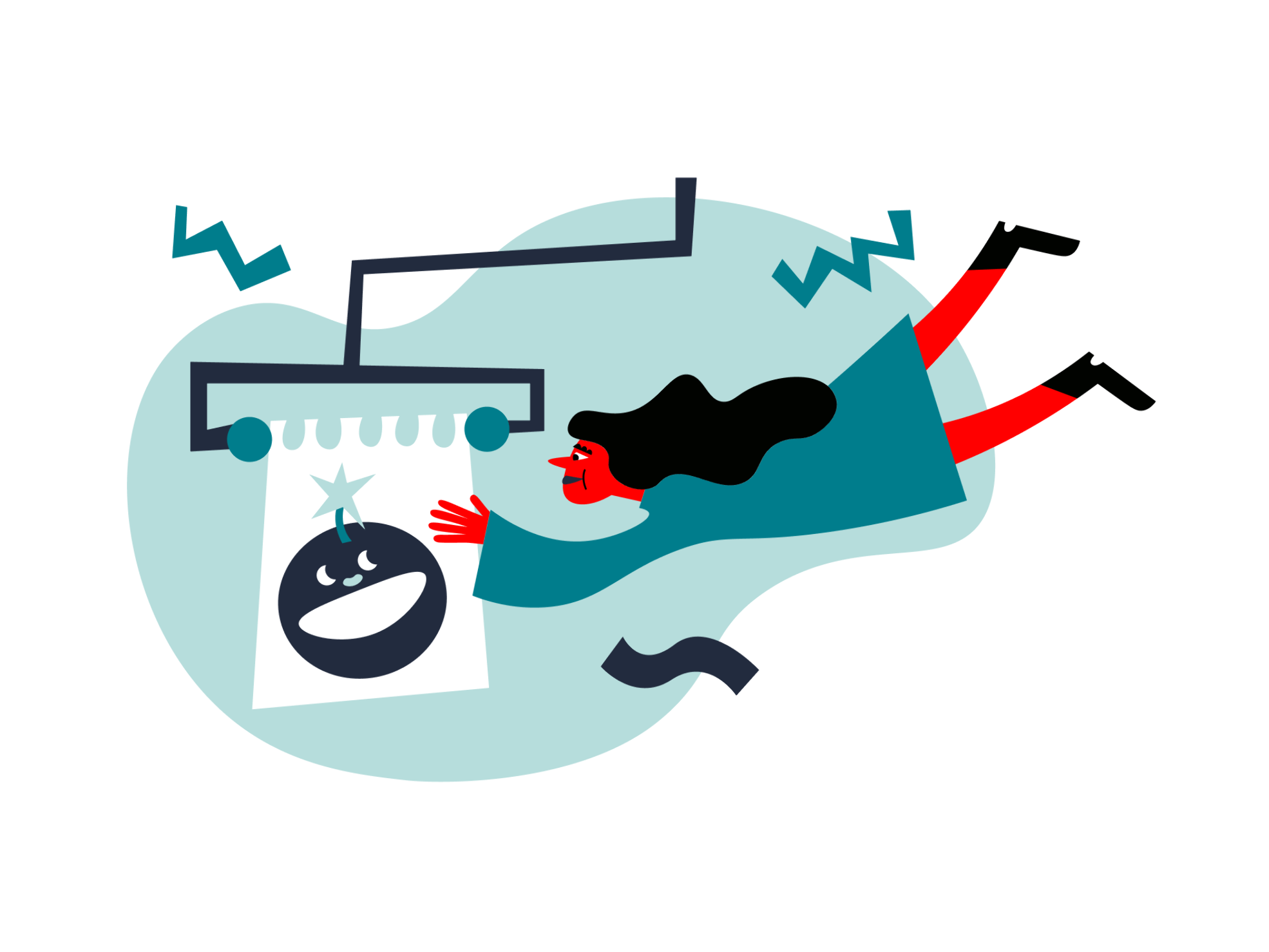Illustration of a professional giving a presentation