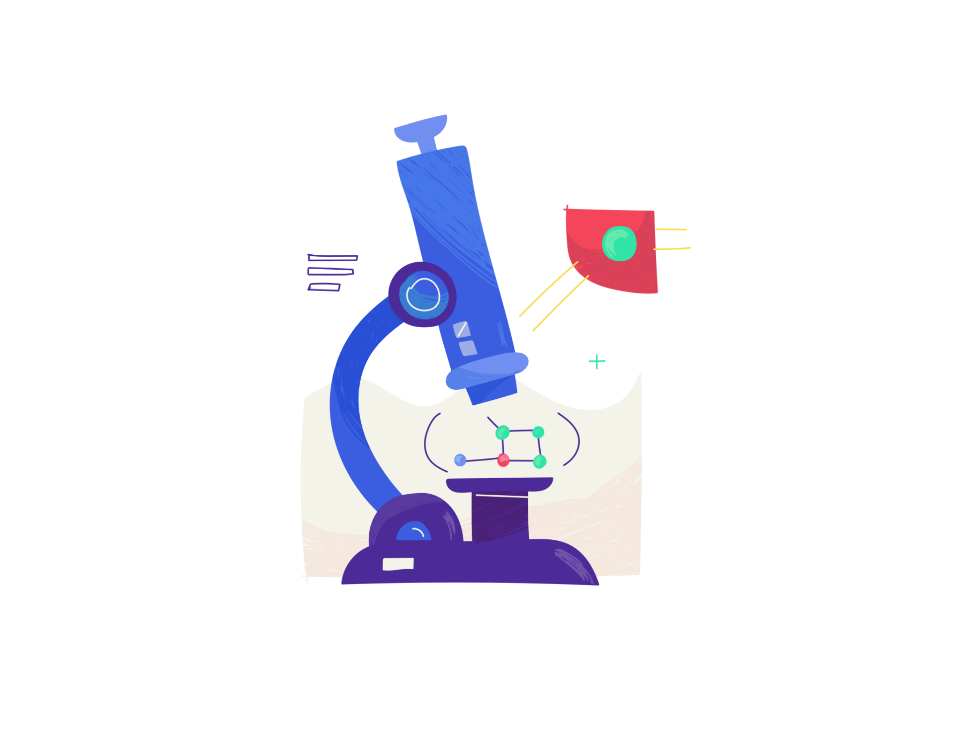 Vector art featuring technological advancements in science.